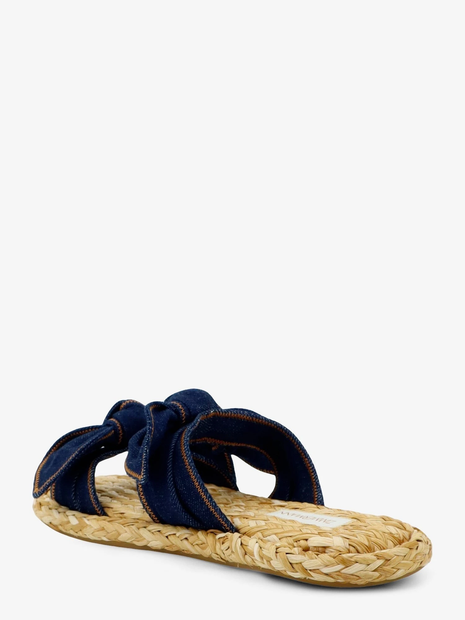 Carousel raffia and denim sandals.webp