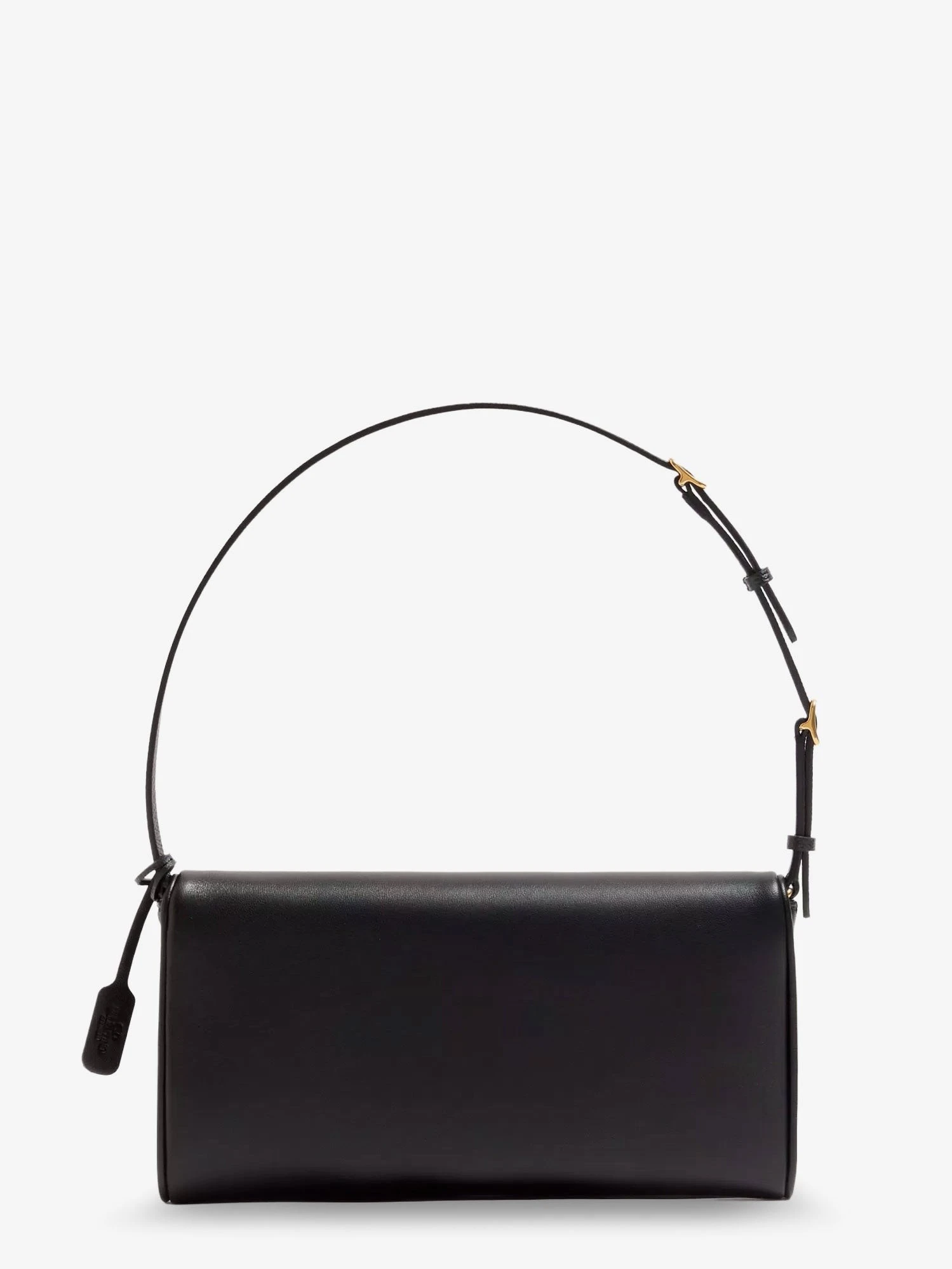 DeVain Leather Shoulder Bag with Metal VLogo Signature.webp
