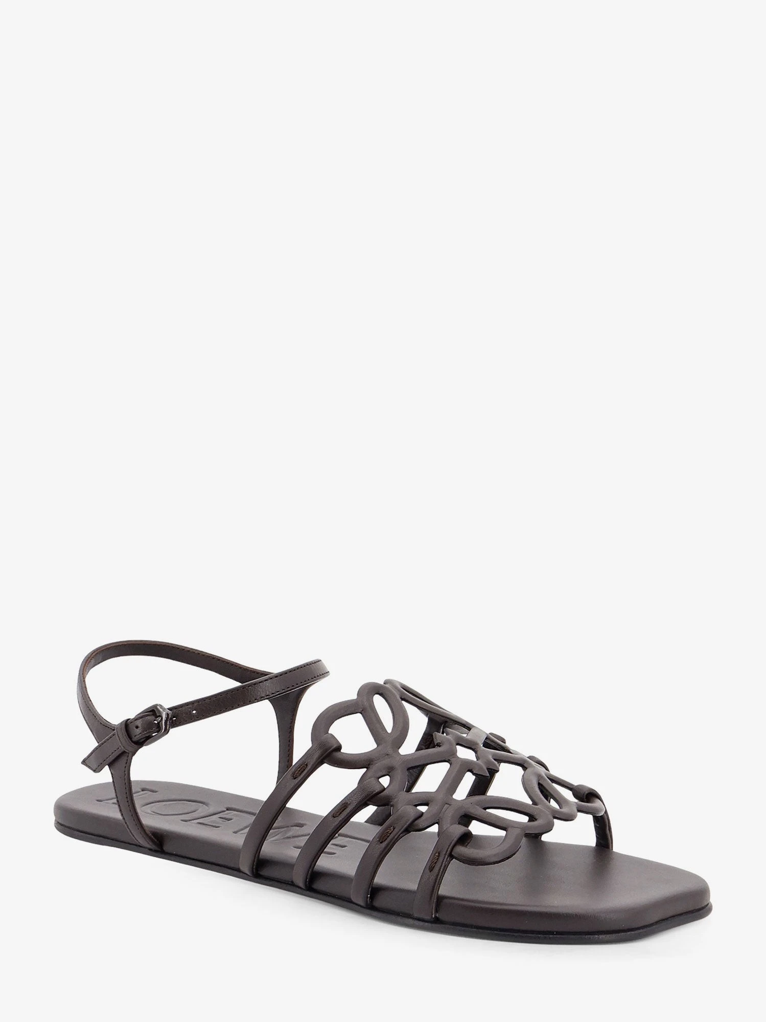 Paula's Ibiza -Petal leather sandals with Anagram logo on the front.webp