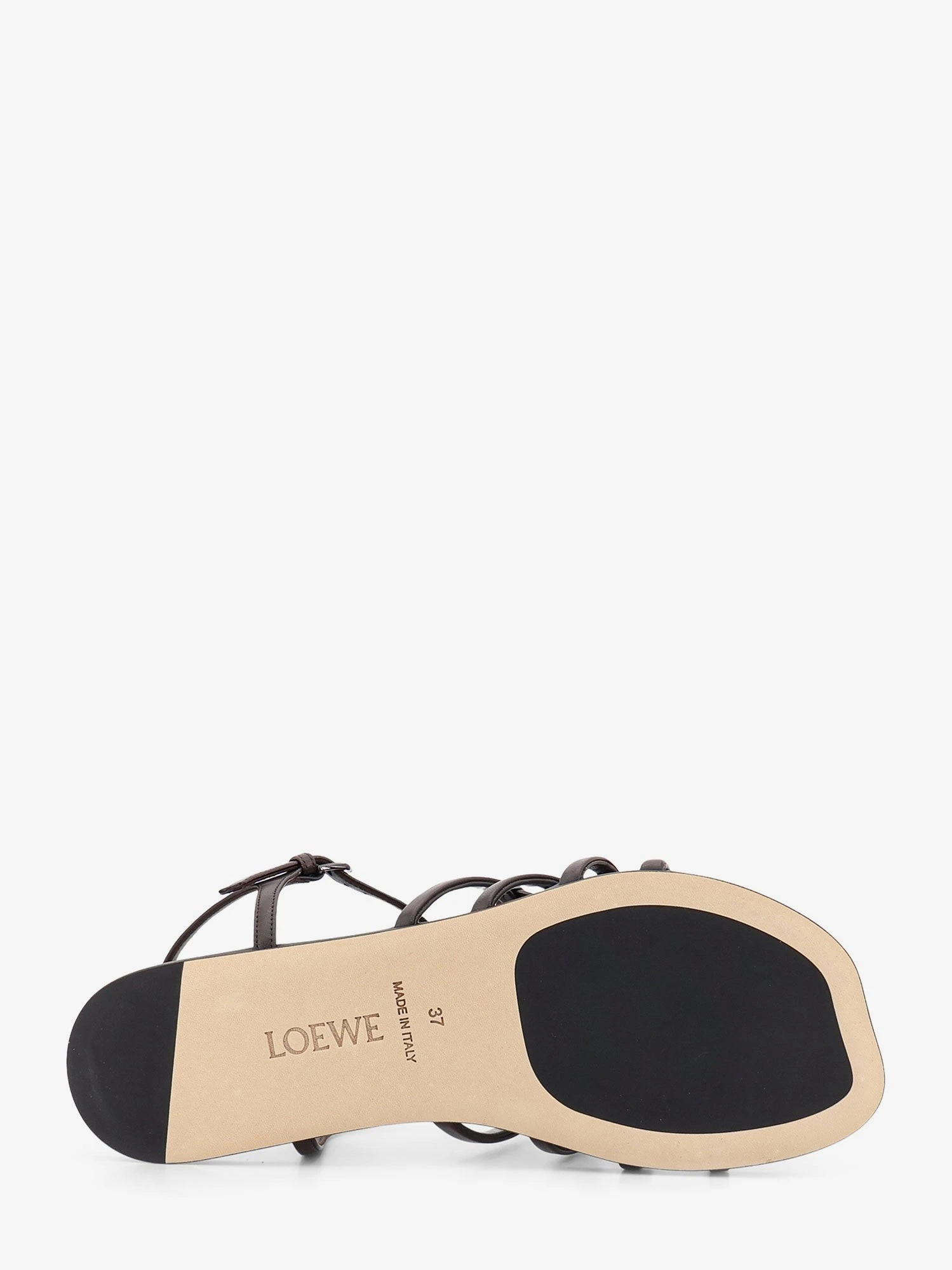 Paula's Ibiza -Petal leather sandals with Anagram logo on the front.webp