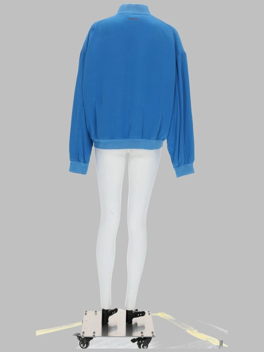 BLOUSON CON ZIP IN POPELINE DI SETA.webp