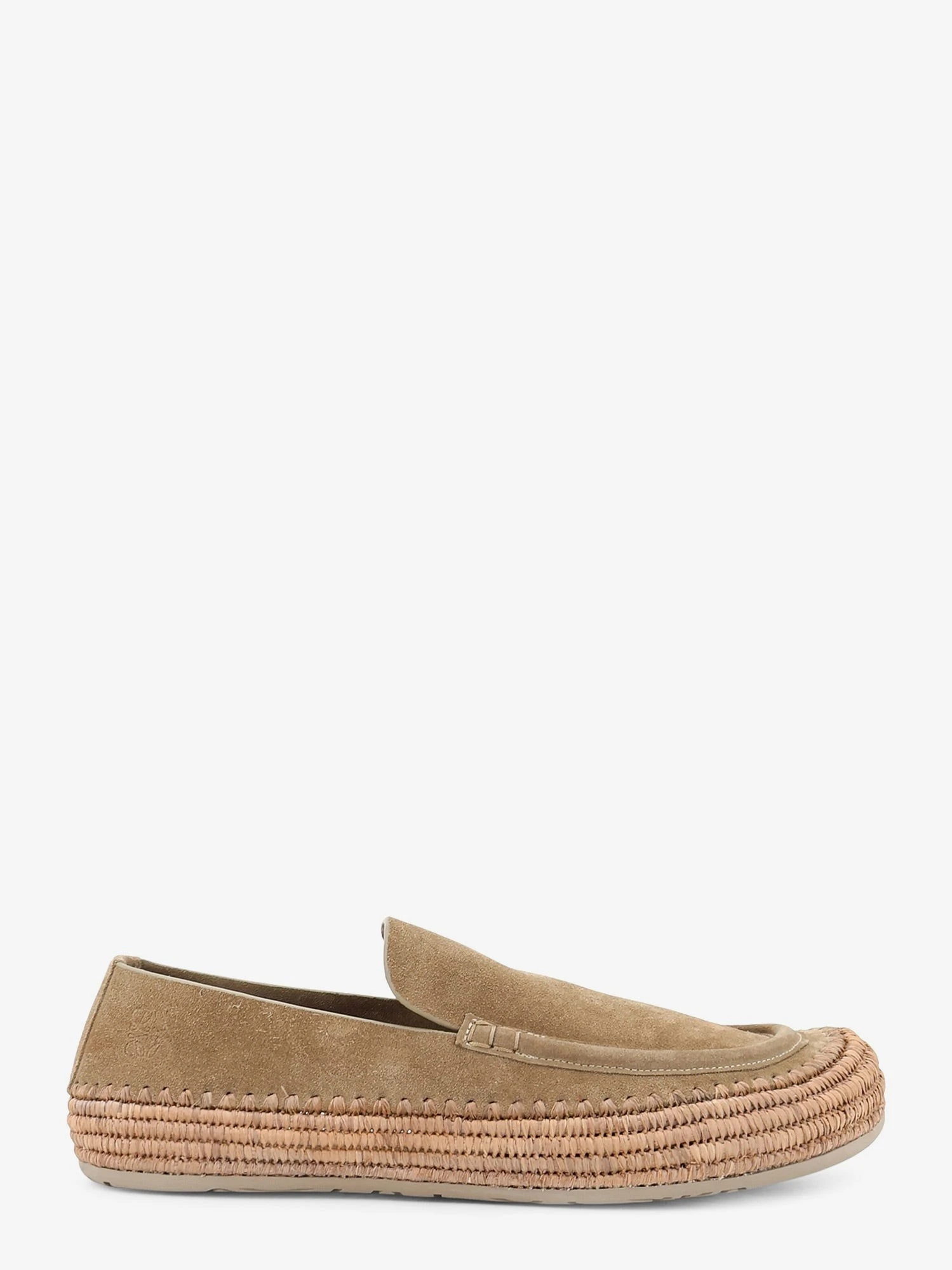 Rio suede and raffia loafers.webp