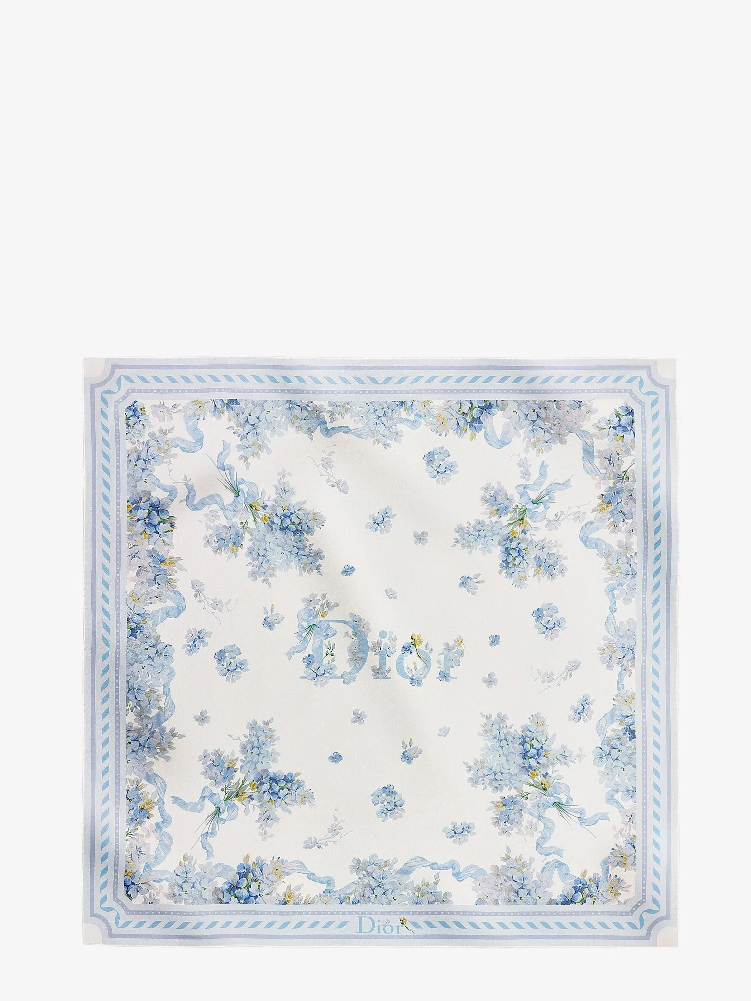 Silk Foulard with Dior Lilac Bouquet print.webp