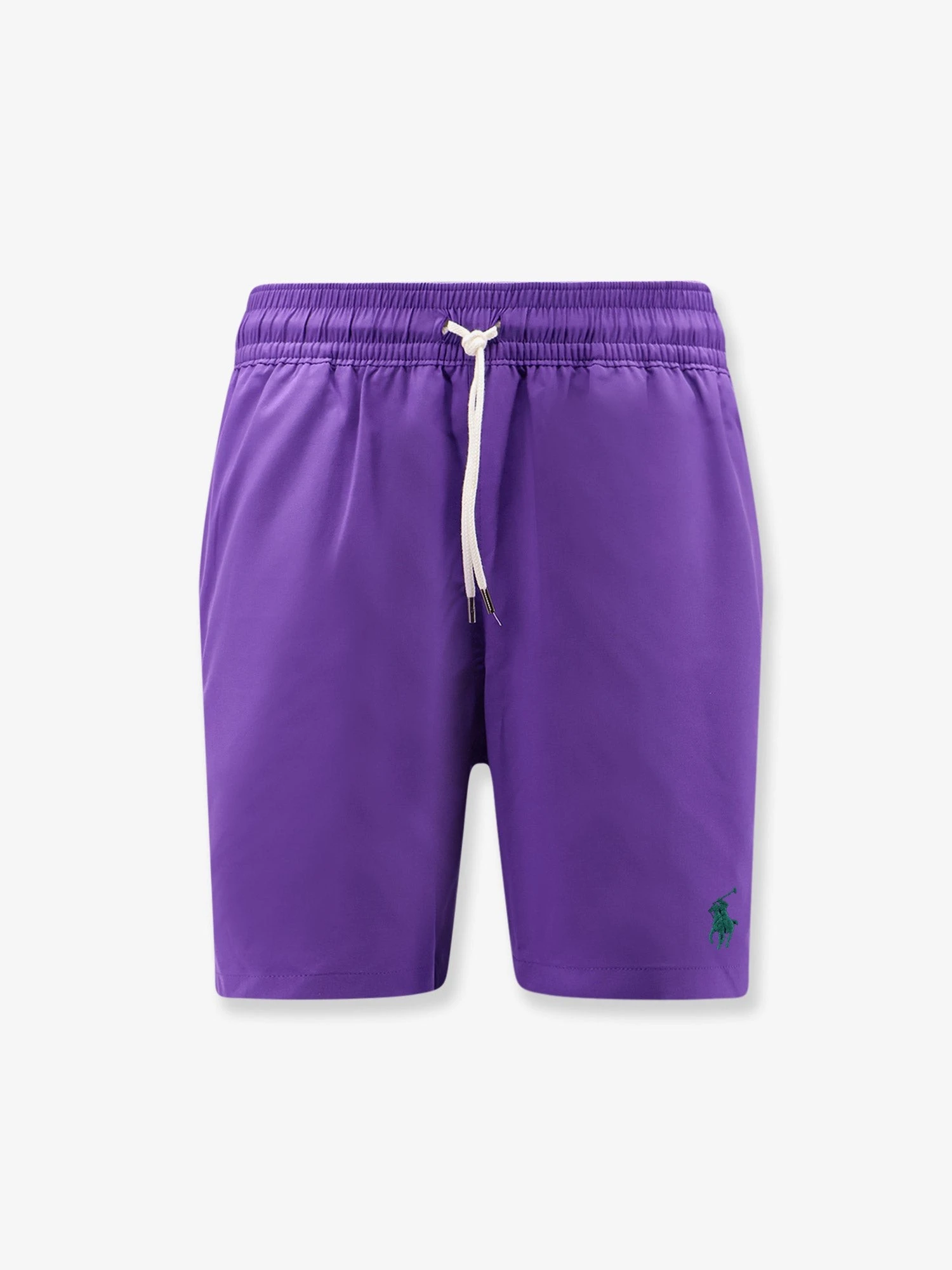 Nylon swim trunks with embroidered logo.webp