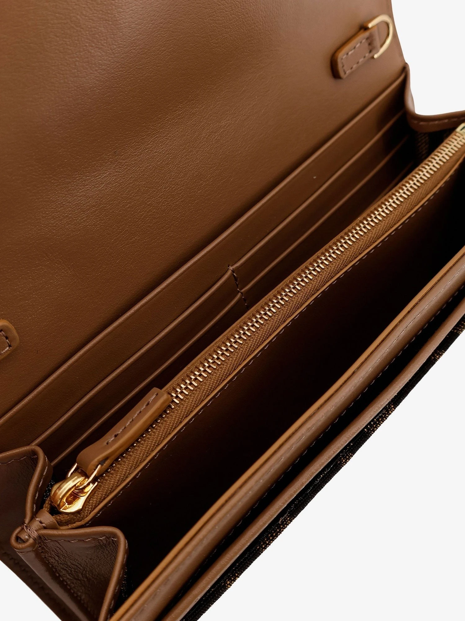 Continental With Chain Baguette FF jacquard fabric crossbody bag.webp
