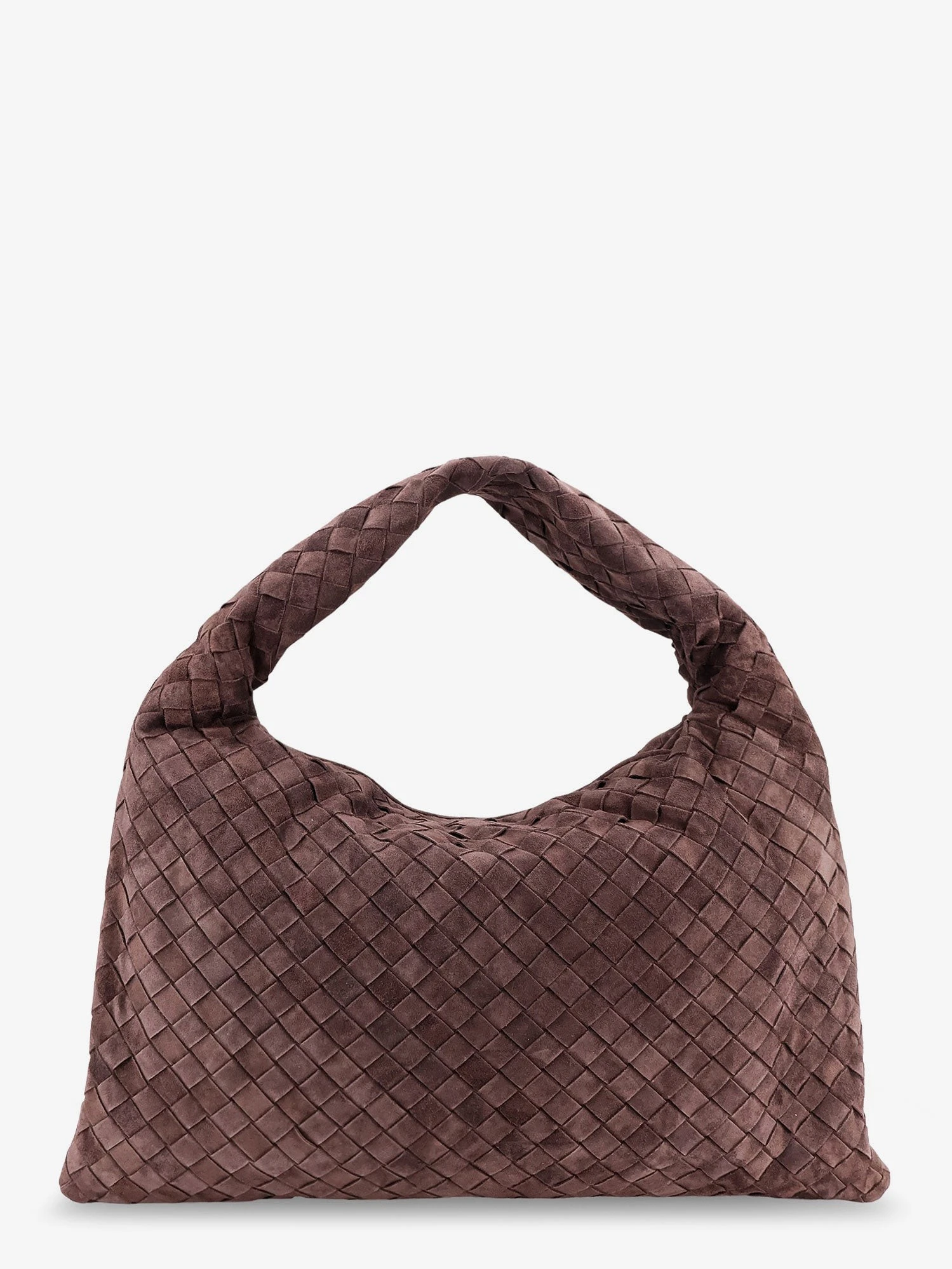 Hop leather shoulder bag with Intrecciato effect.webp