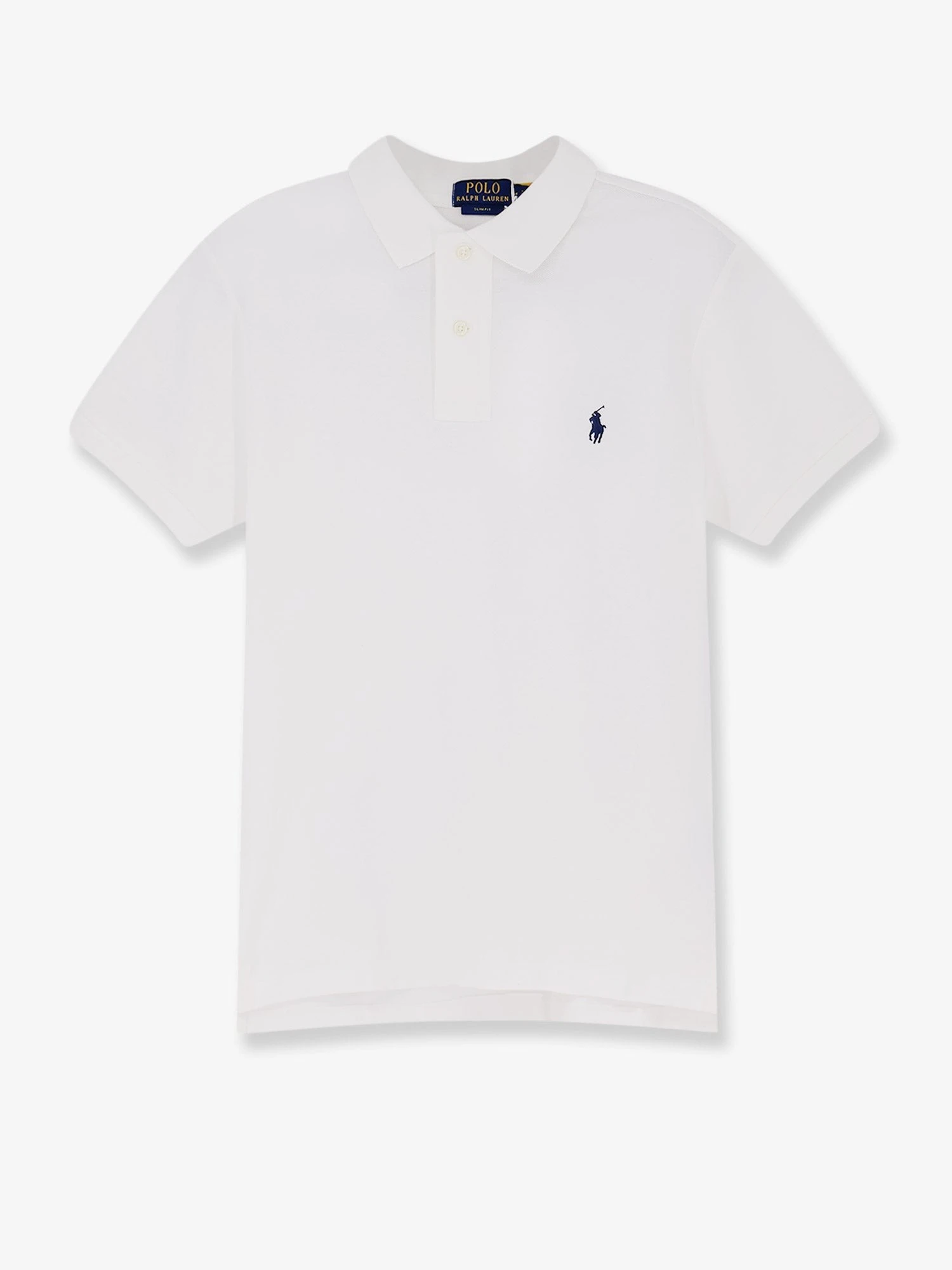 Cotton polo shirt with embroidered logo.webp