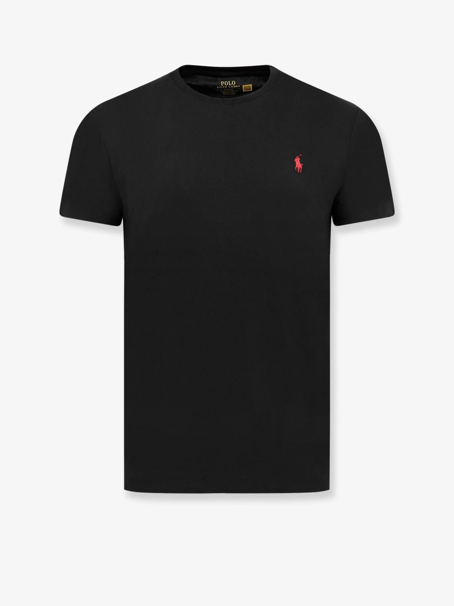 Cotton T-shirt with embroidered logo on the front.webp
