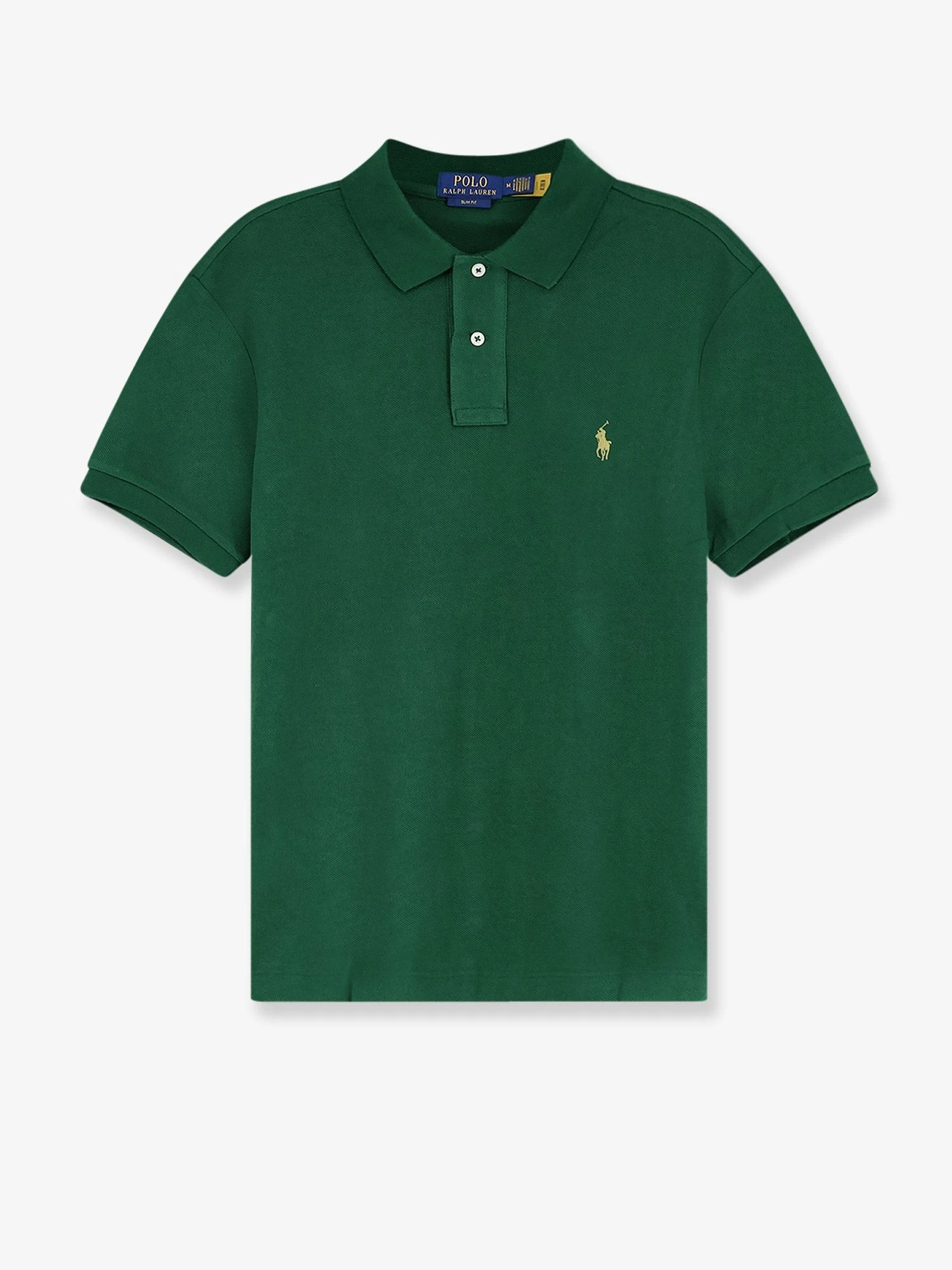 Cotton polo with front logo embroidery.webp