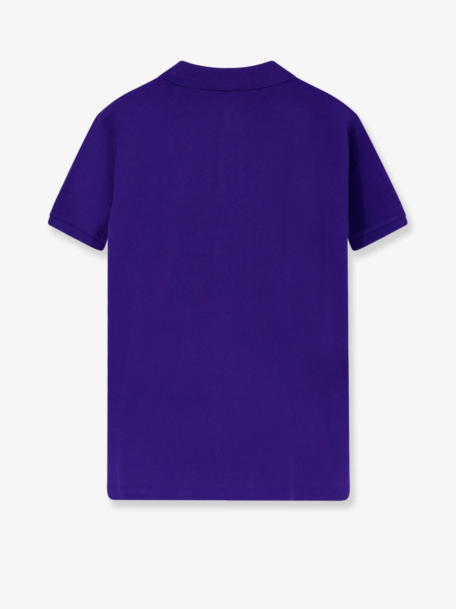 Cotton polo shirt with frontal embroidered logo.webp