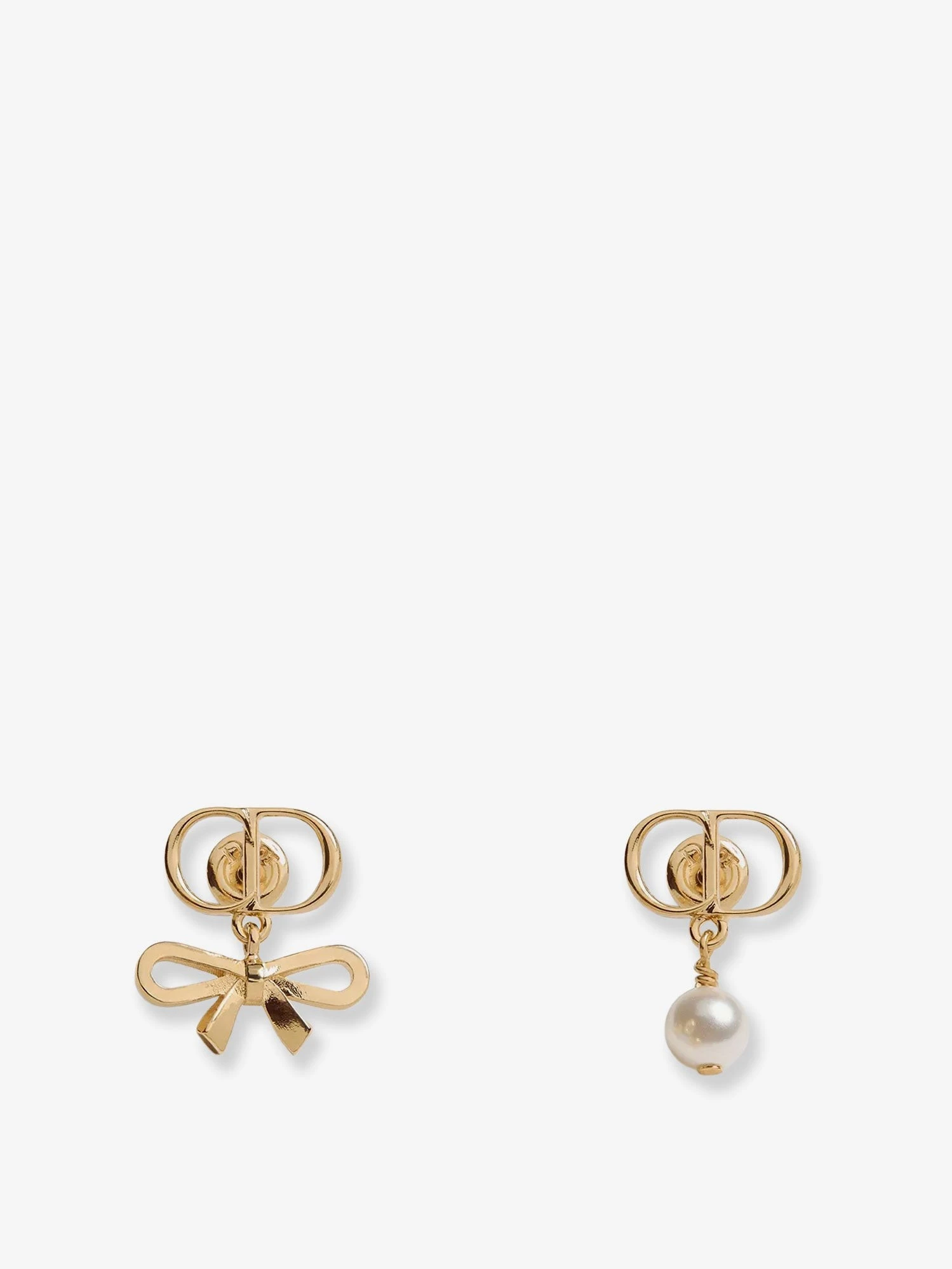 CD Mini Bow Brass Earrings.webp