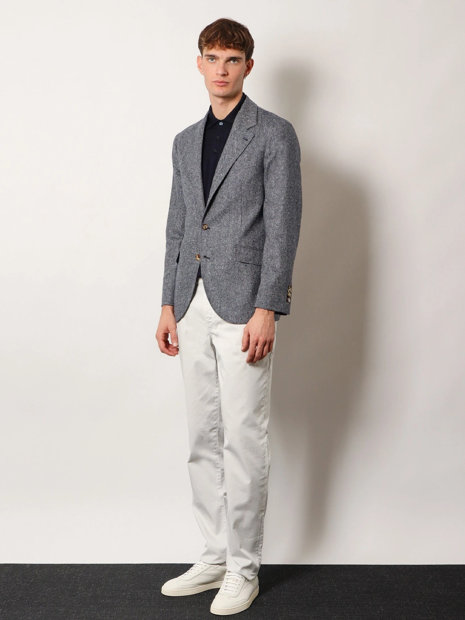 Cashmere and cotton polo shirt.webp