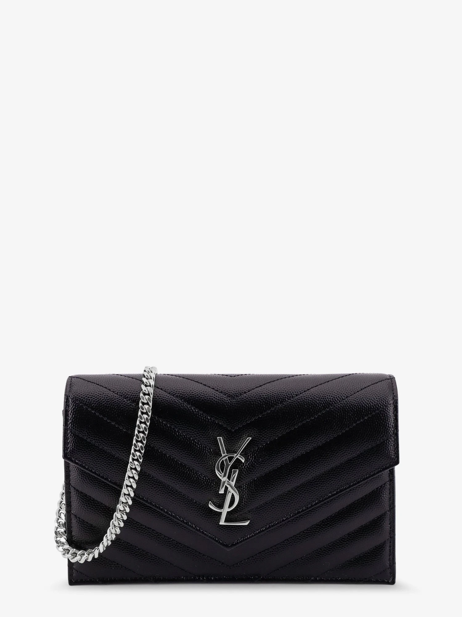 Envelope leather wallet crossbody bag with chain shoulder strap.webp