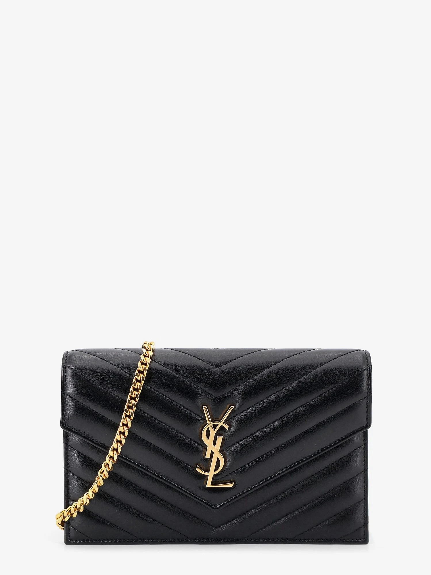 Leather crossbody bag with metal Cassandre logo.webp