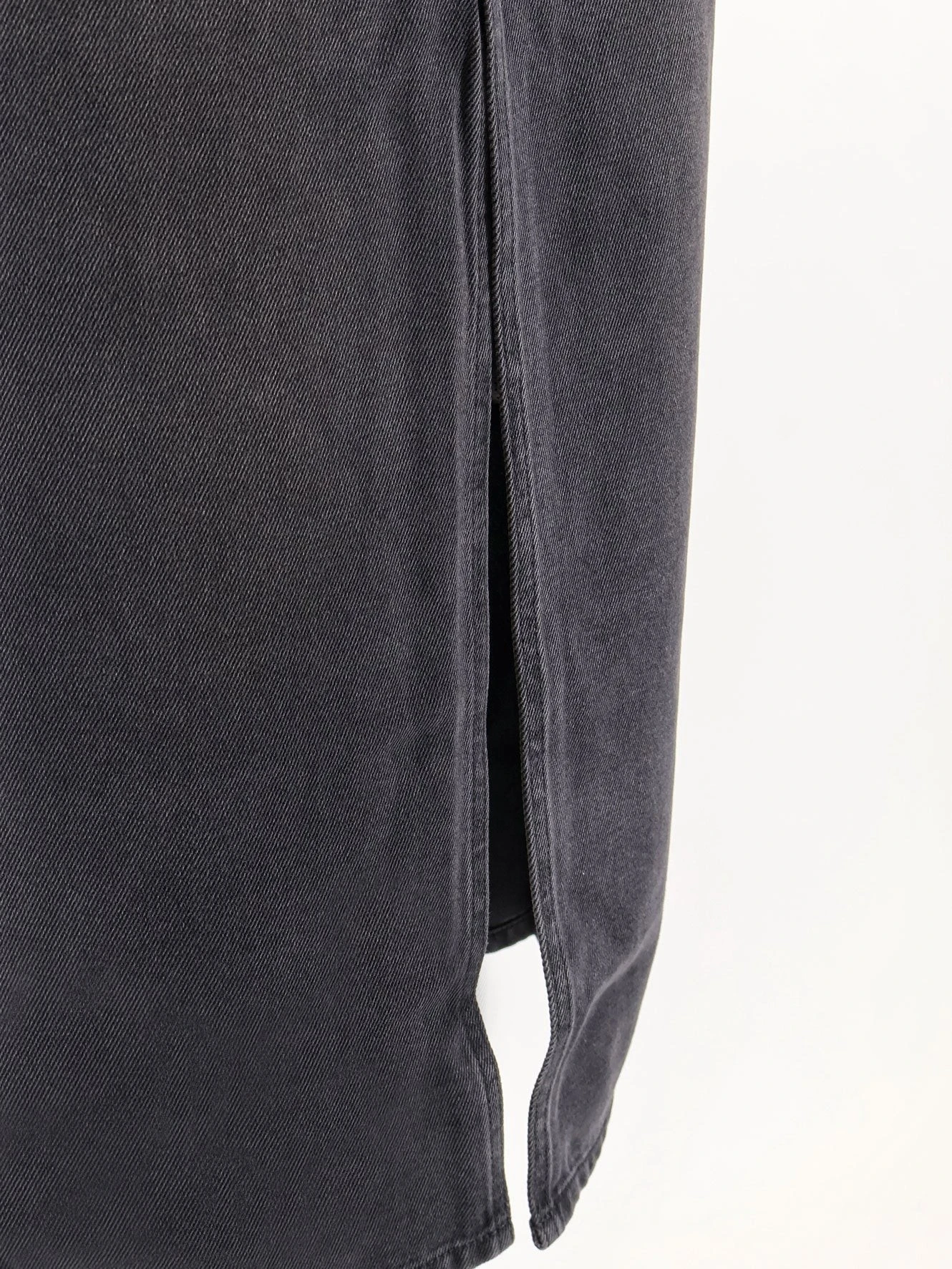 Faharia black denim skirt.webp
