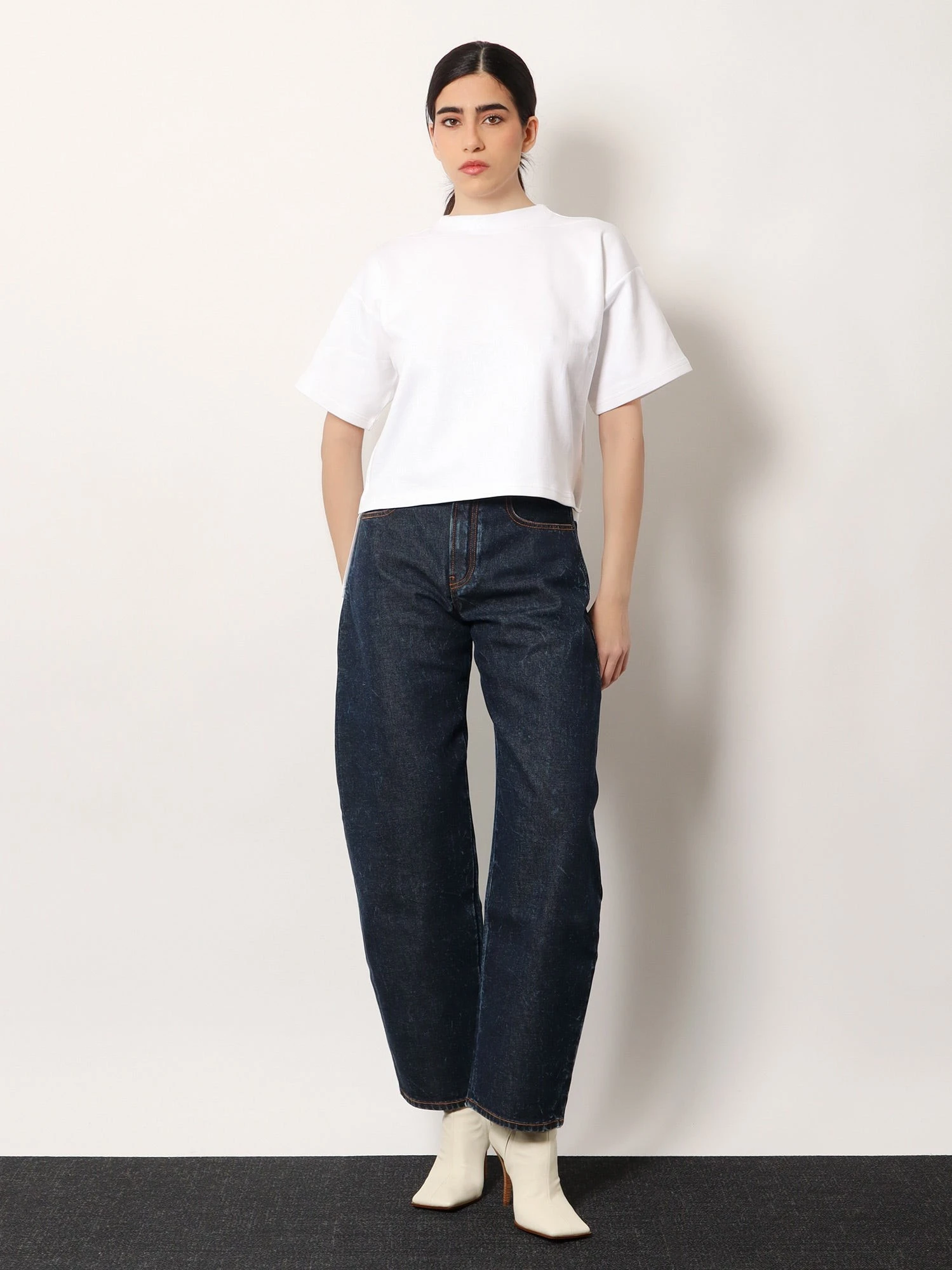 Boxy cotton blend t-shirt.webp