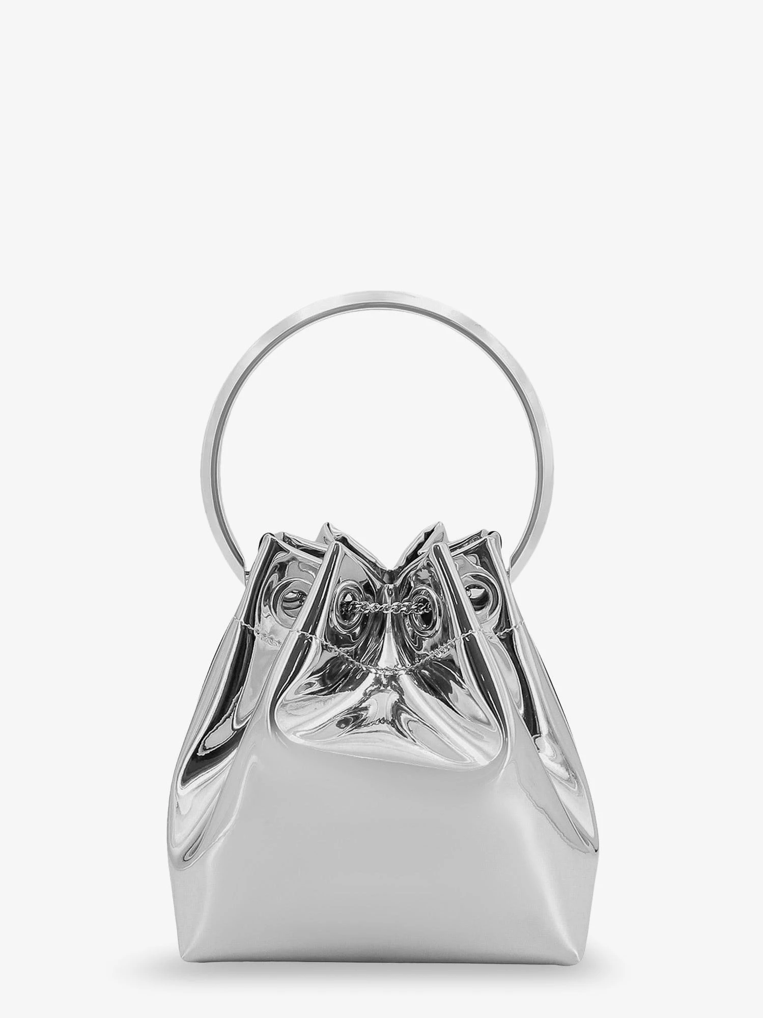 Bonbon bucket bag in mirrored fabric.webp