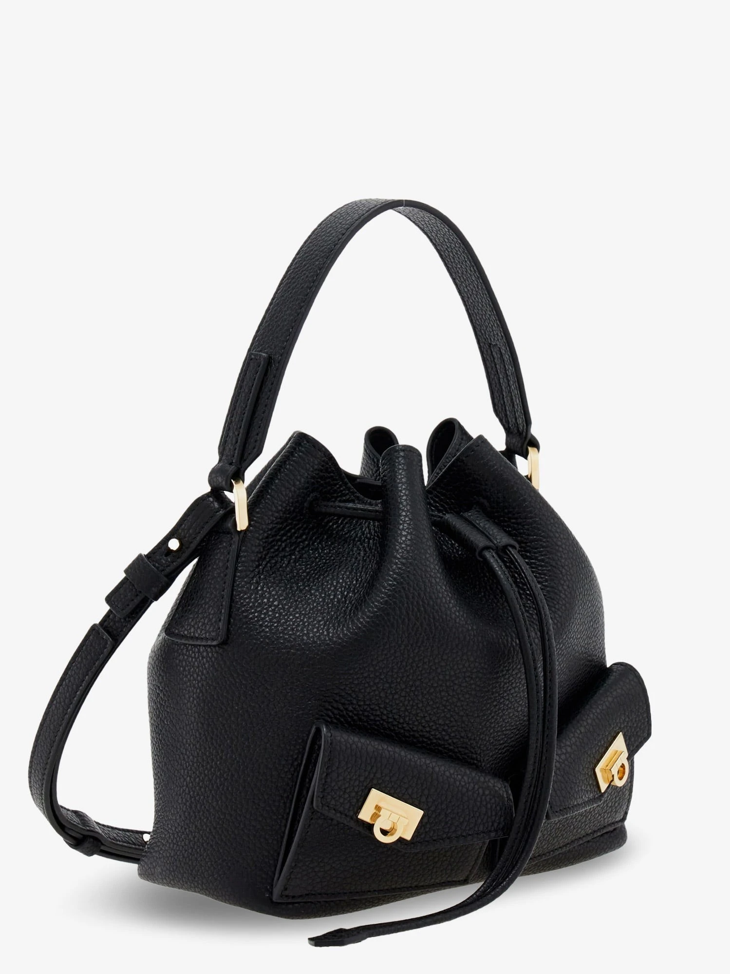 Leather bucket bag.webp