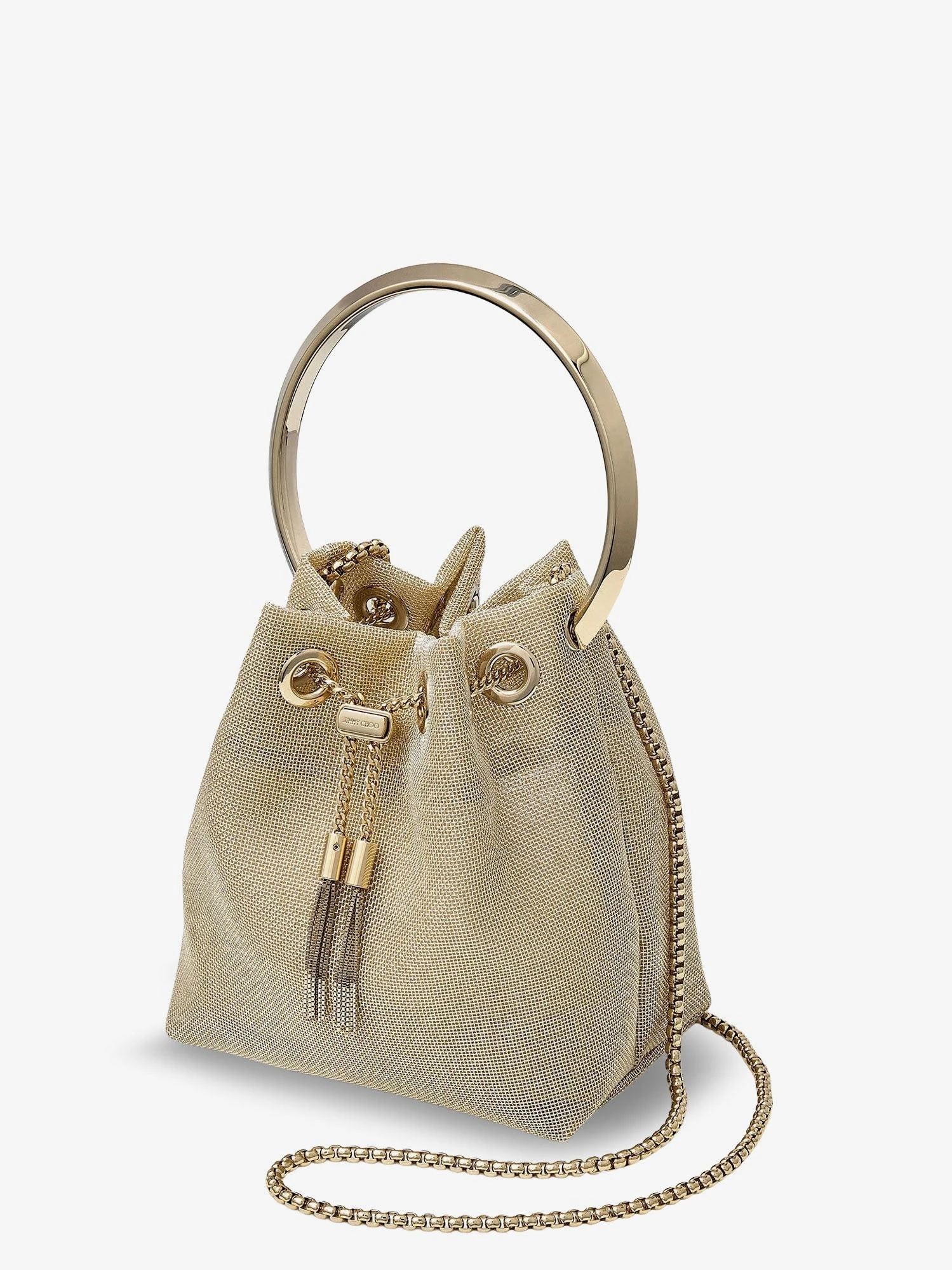 Bon Bon metallic mesh bucket bag.webp
