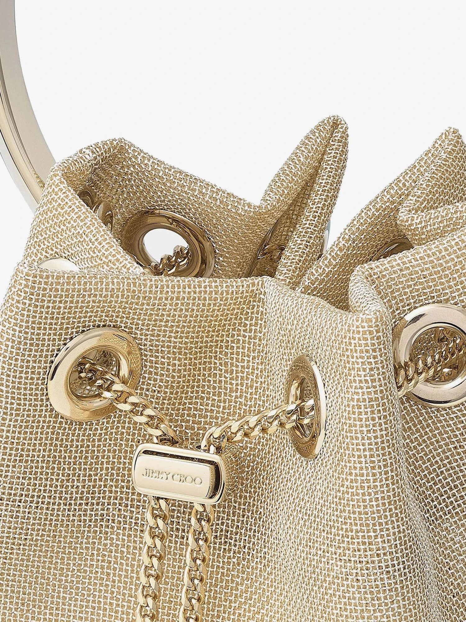 Bon Bon metallic mesh bucket bag.webp