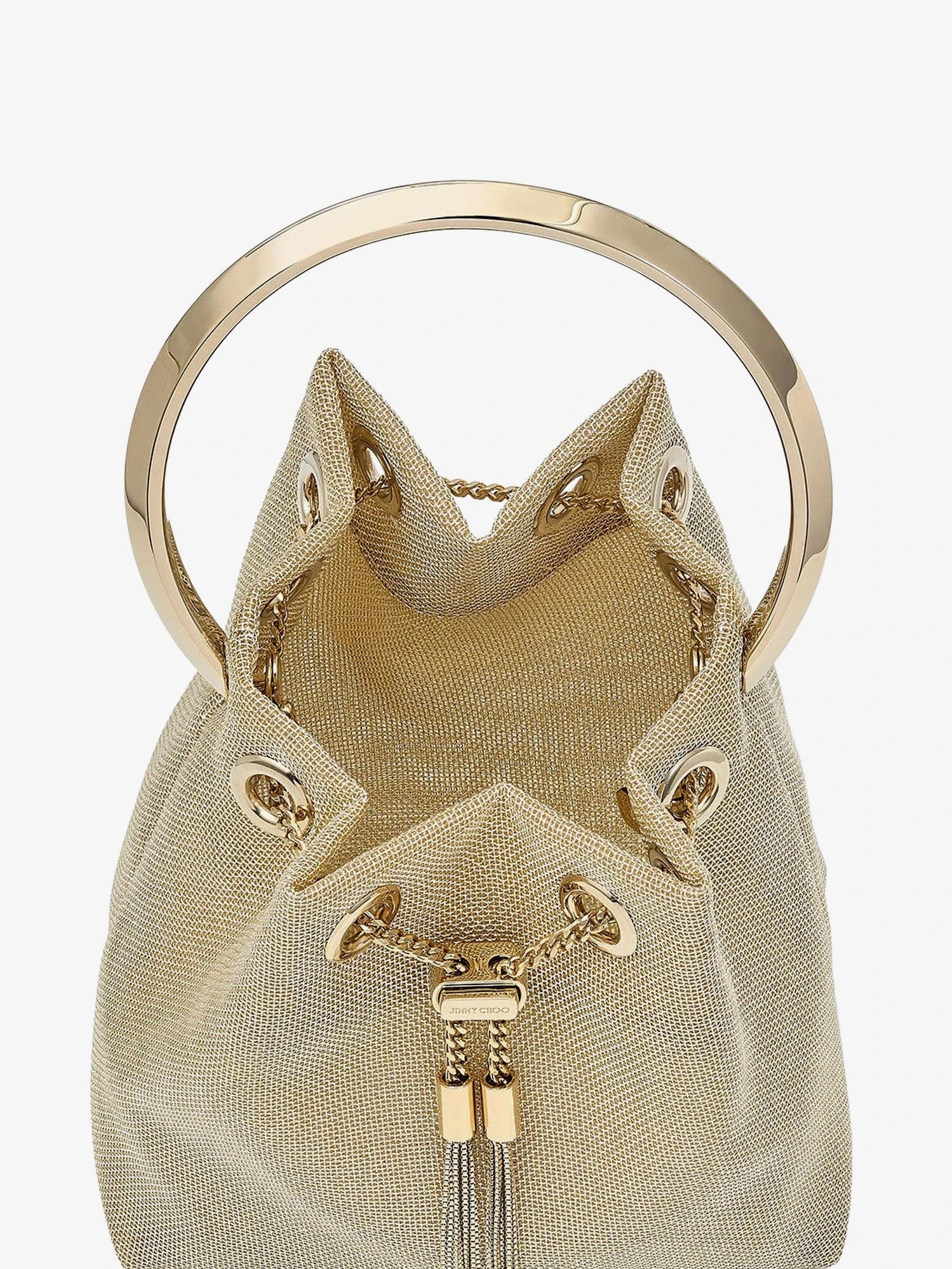 Bon Bon metallic mesh bucket bag.webp