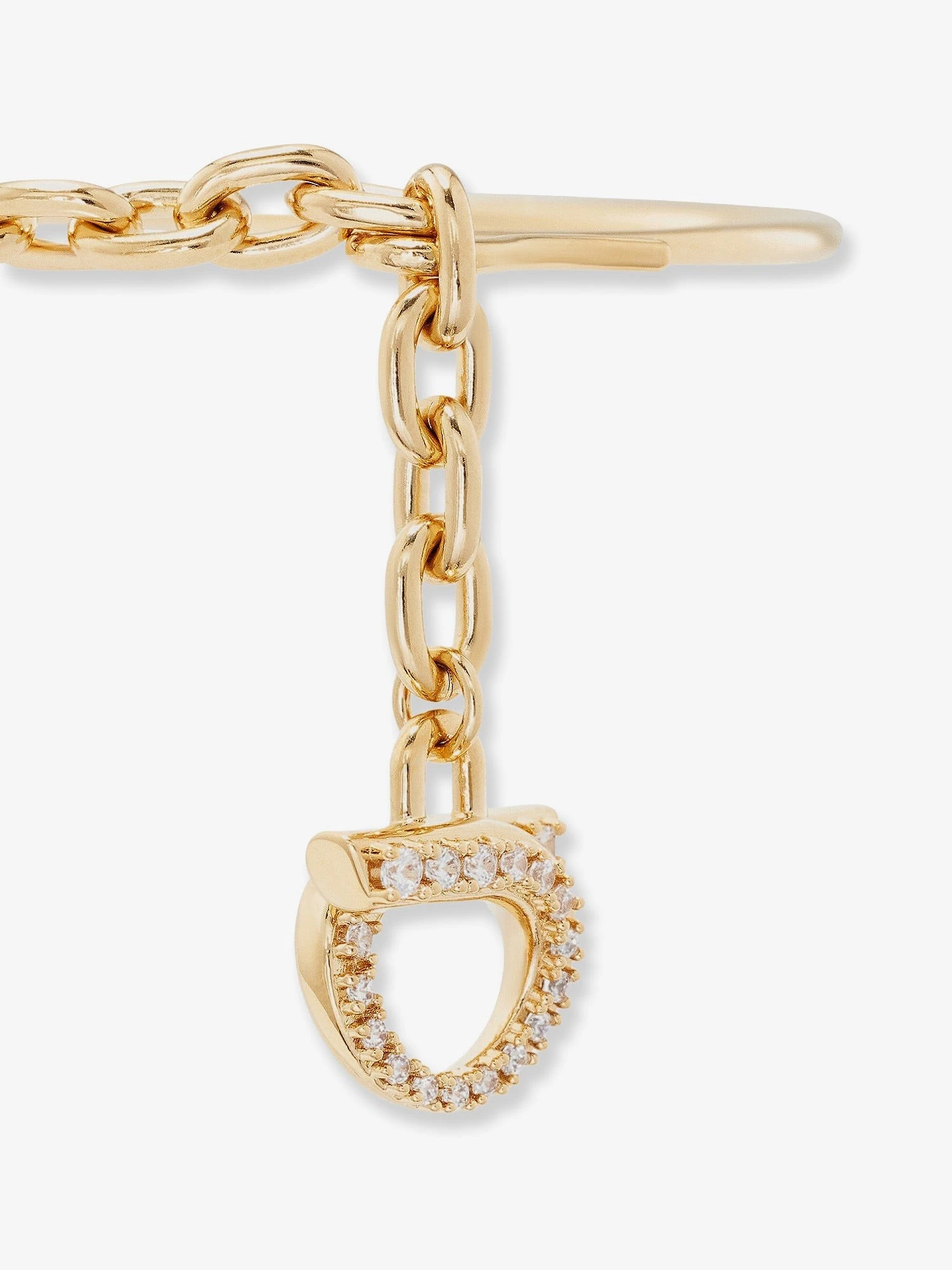 Brass bracelet with Gancini detail.webp