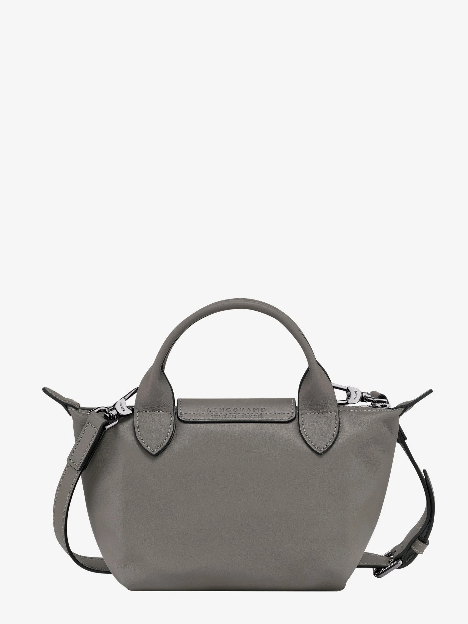 Le Pliage Xtra leather crossbody bag with engraved logo.webp