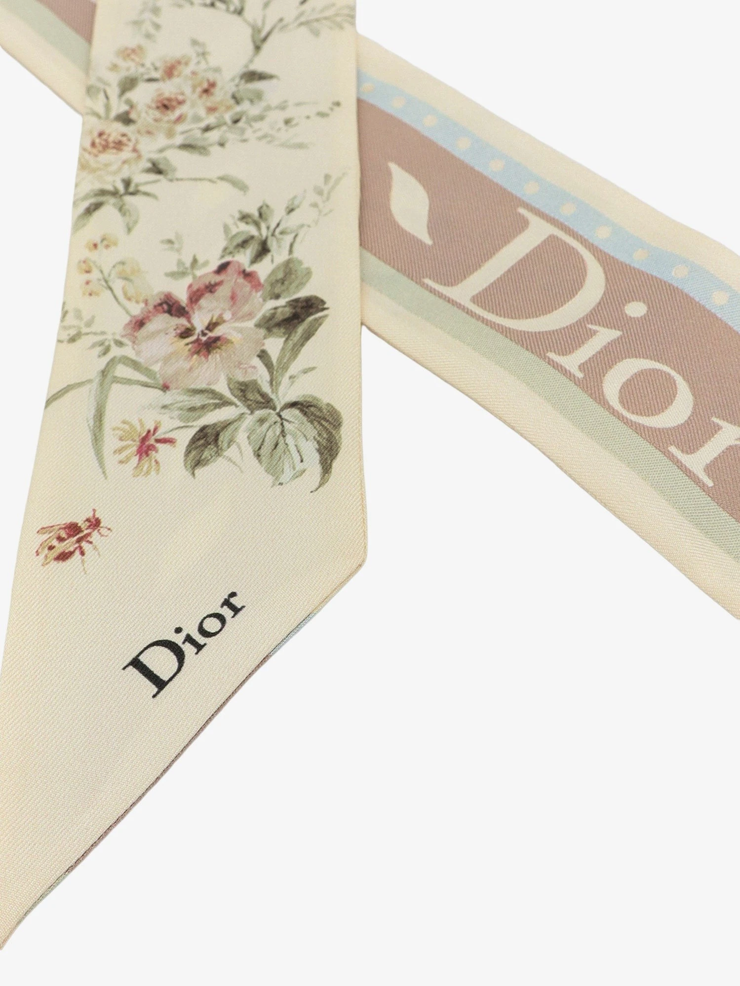 Silk bandeau with toile de Jouy Floral Garden print.webp