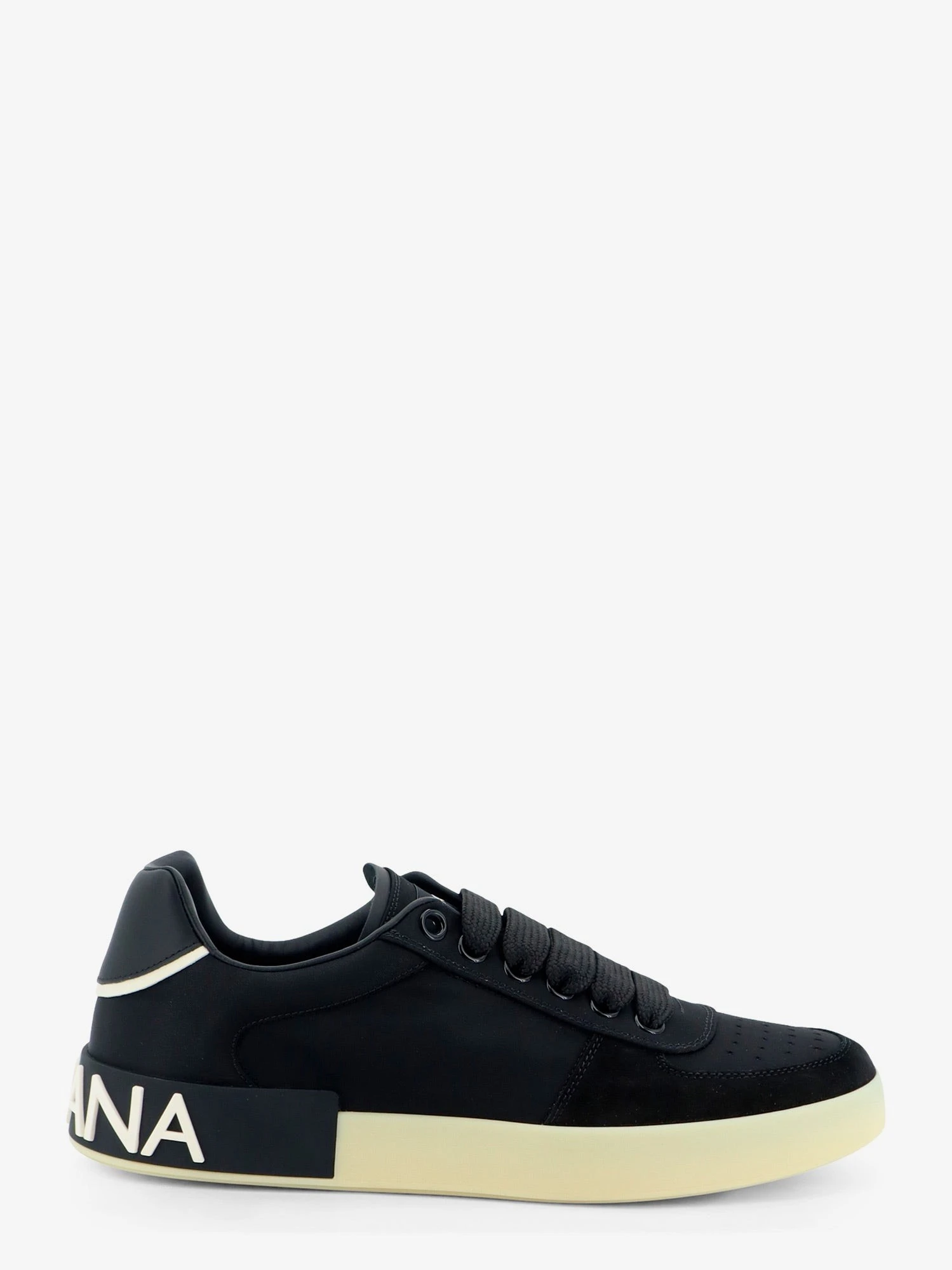 Nylon and suede sneakers with back lettering logo.webp