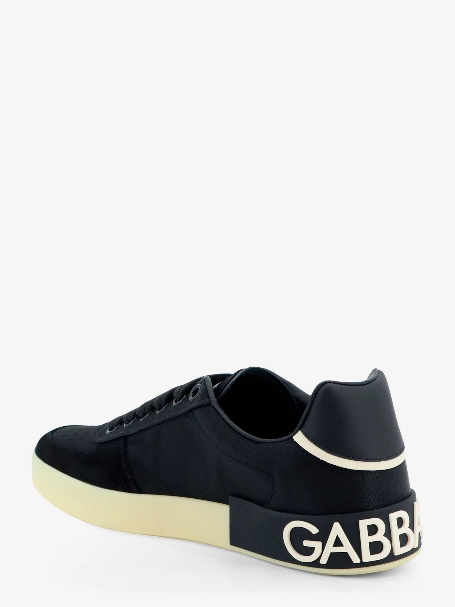 Nylon and suede sneakers with back lettering logo.webp