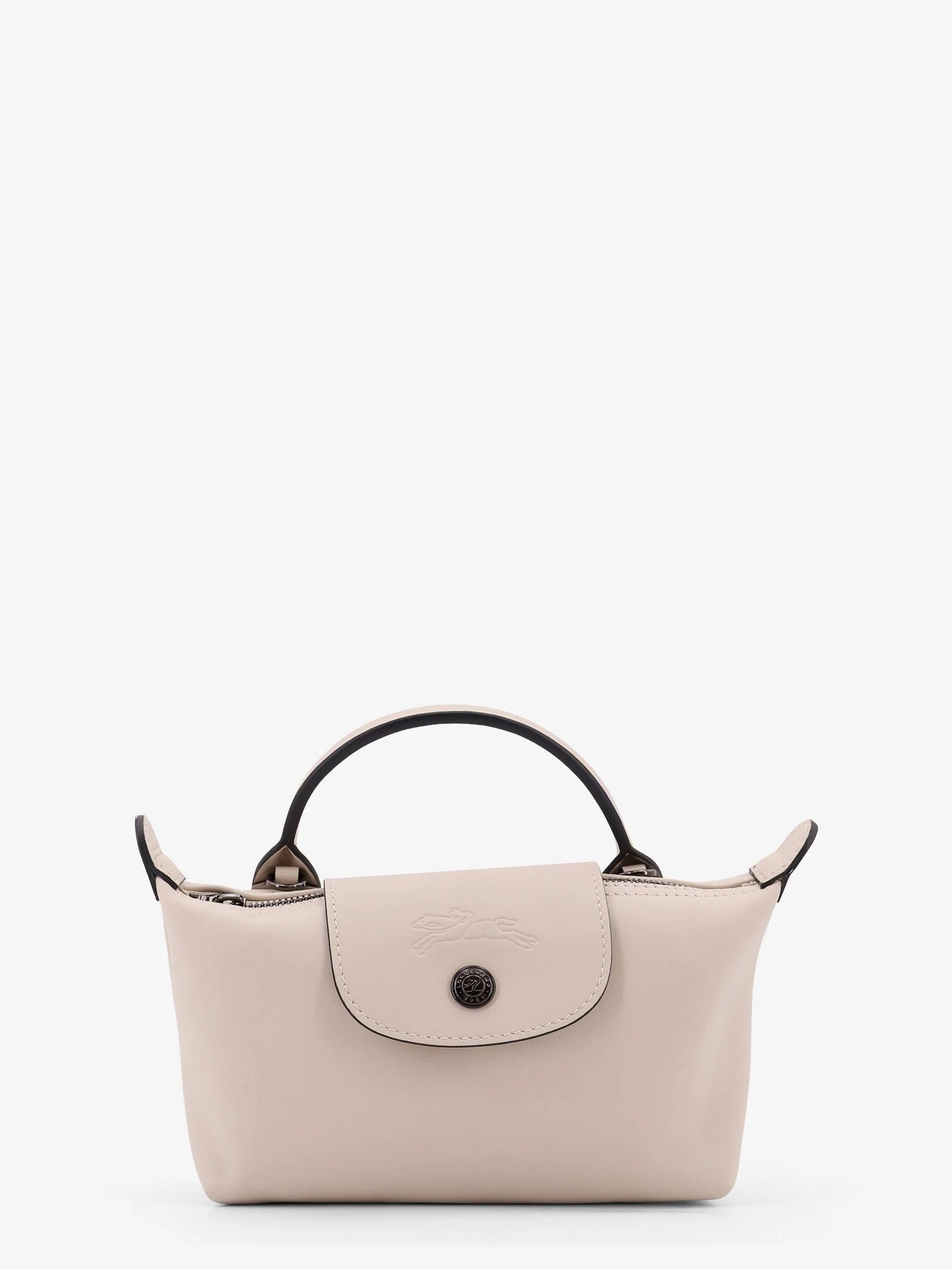 Le Pliage Xtra leather handbag with engraved logo.webp
