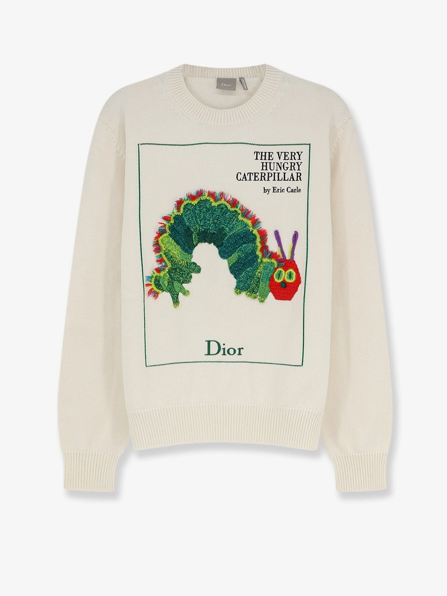 Cotton and wool sweater with Book Cover embroidery.webp