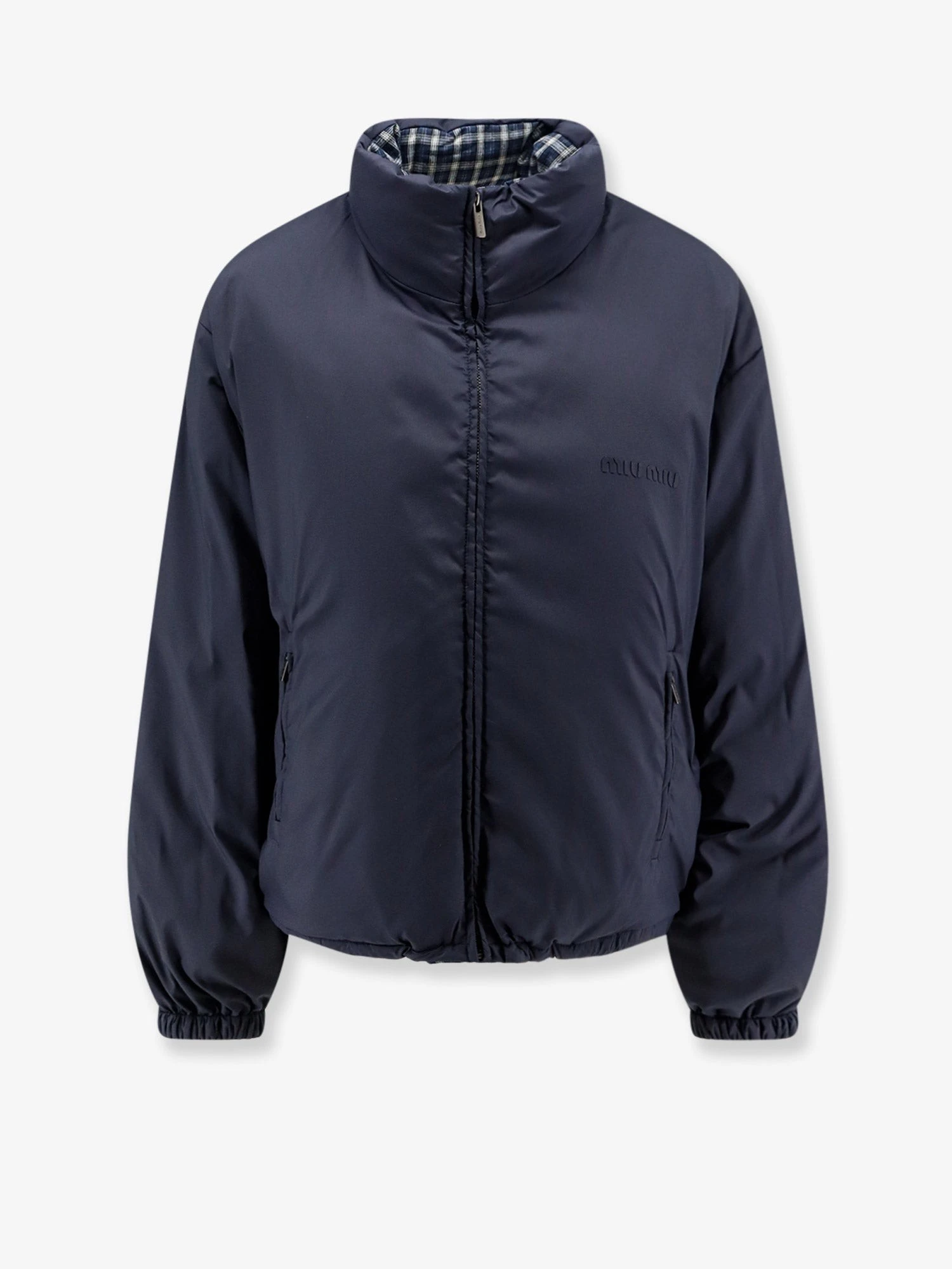 Reversible madras flannel down jacket.webp