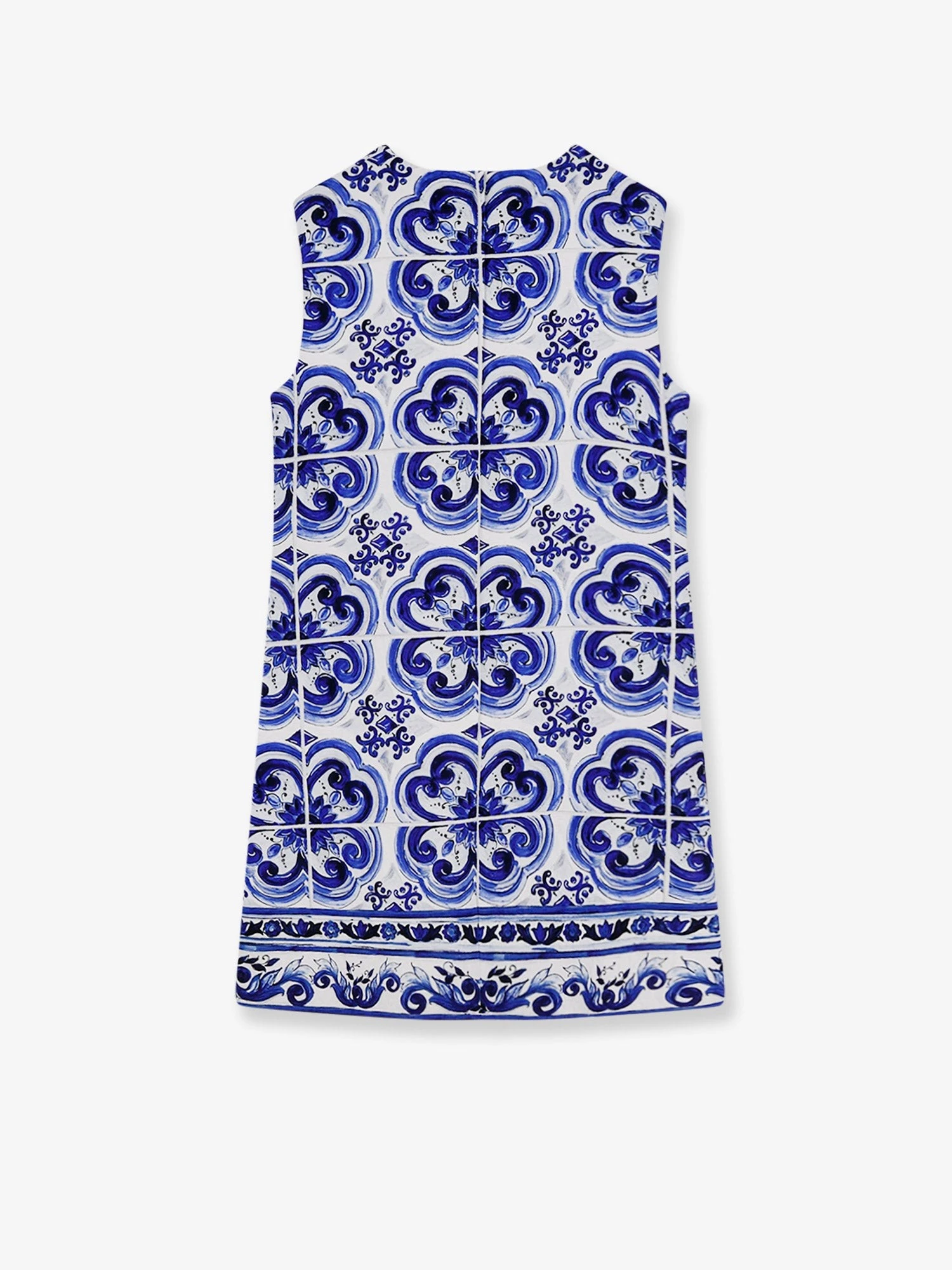 Cotton and viscose dress with Maiolica print.webp