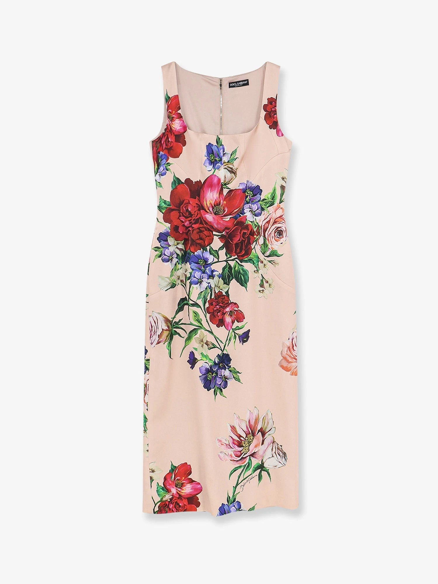 Satin longuette dress with Fiori print.webp