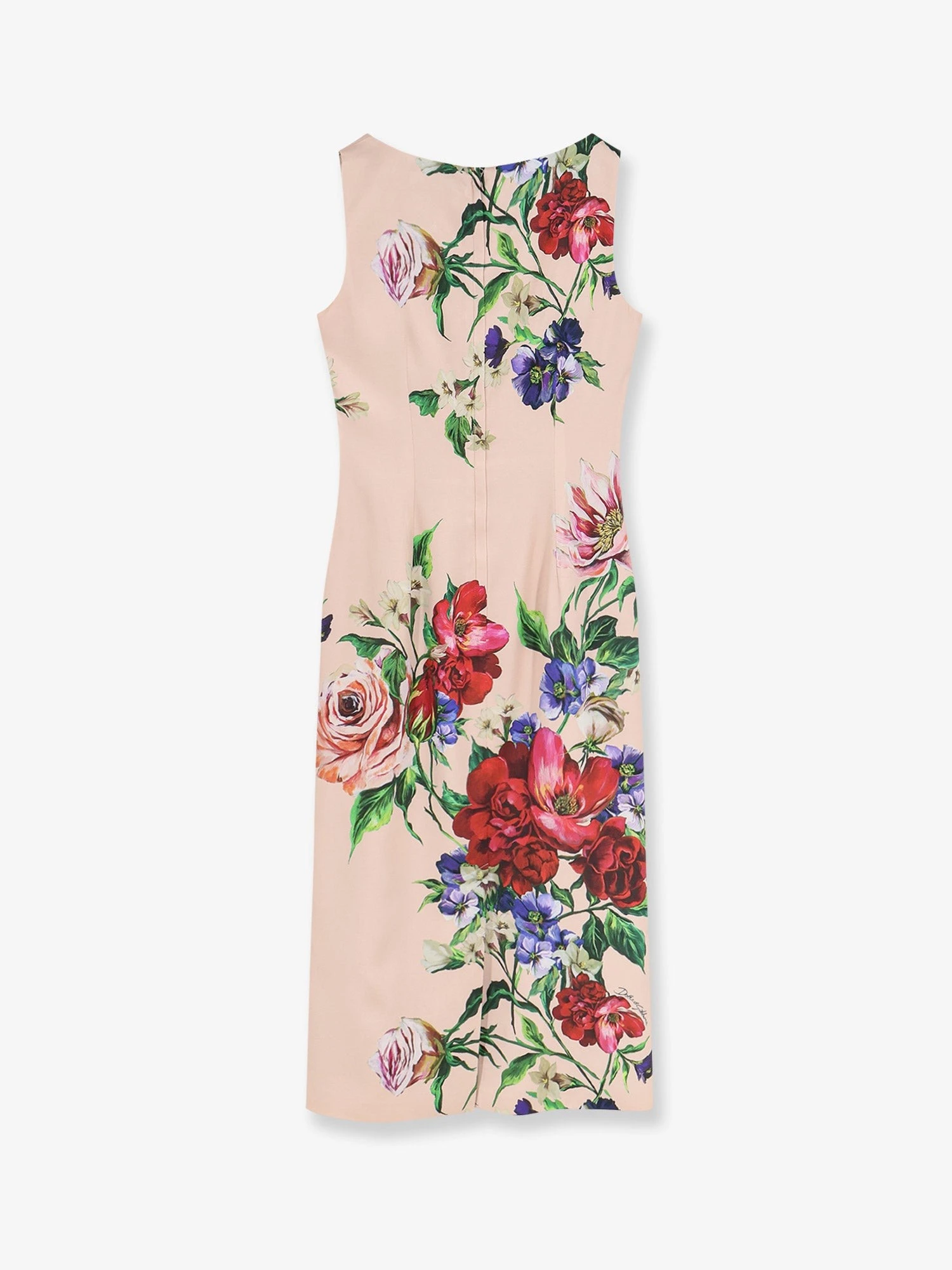 Satin longuette dress with Fiori print.webp