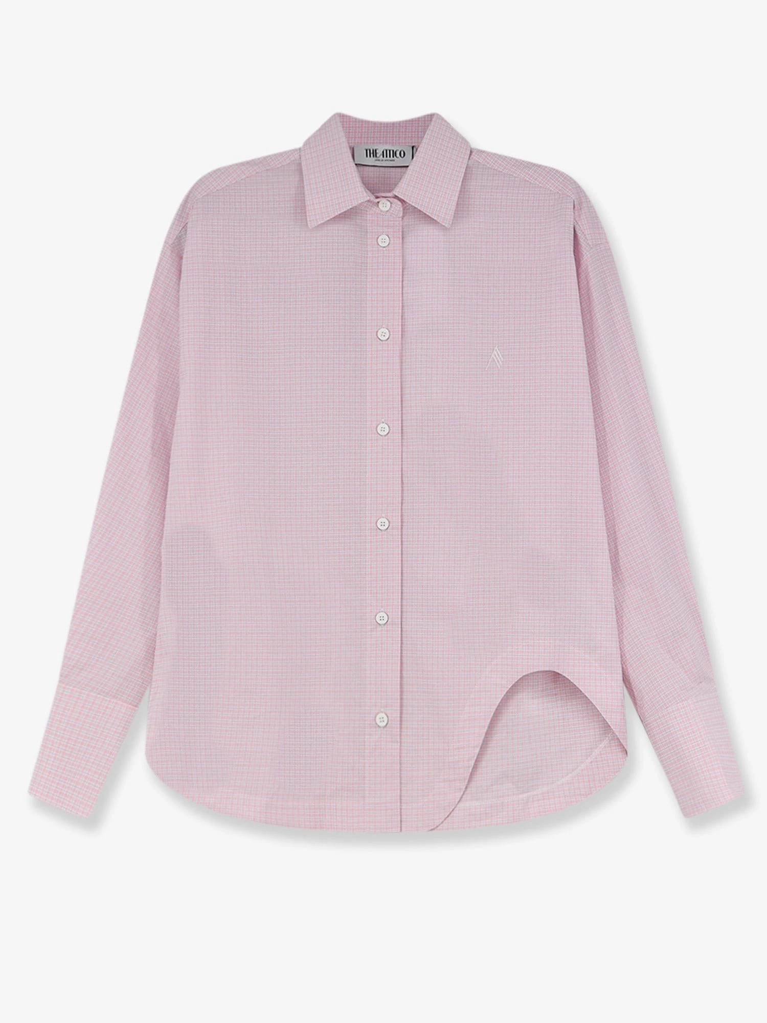Cotton shirt with front embroidered logo.webp