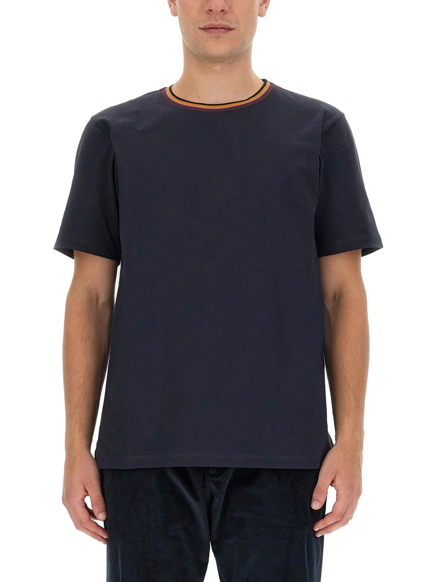 T-SHIRT CON COLLO STRIPES LOGO.webp