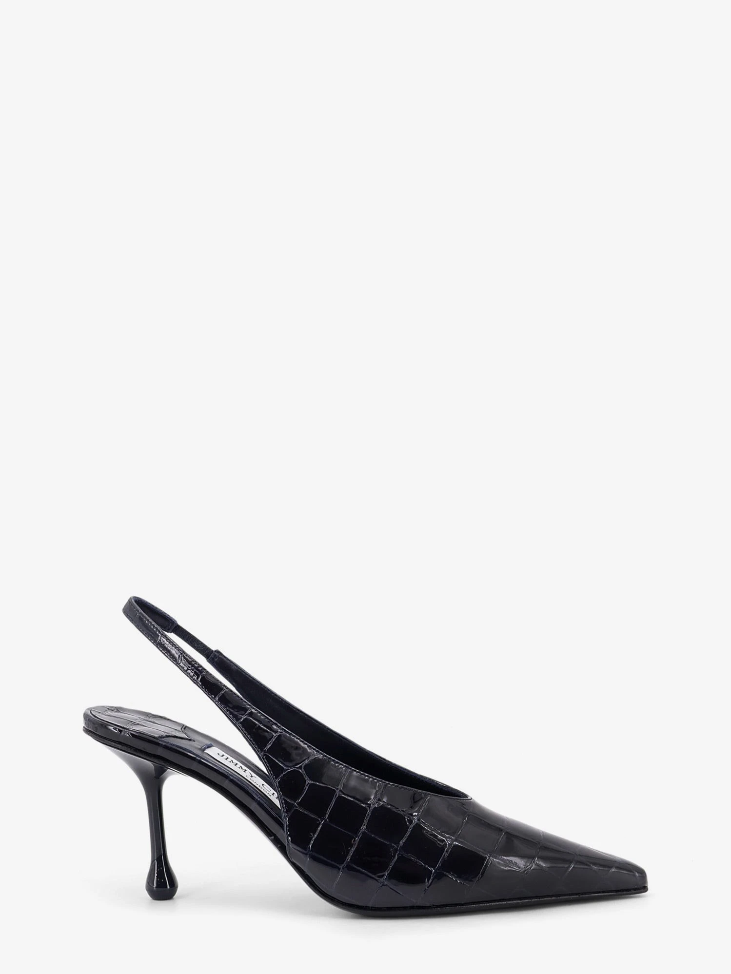 Patent leather pumps with crocodile print.webp
