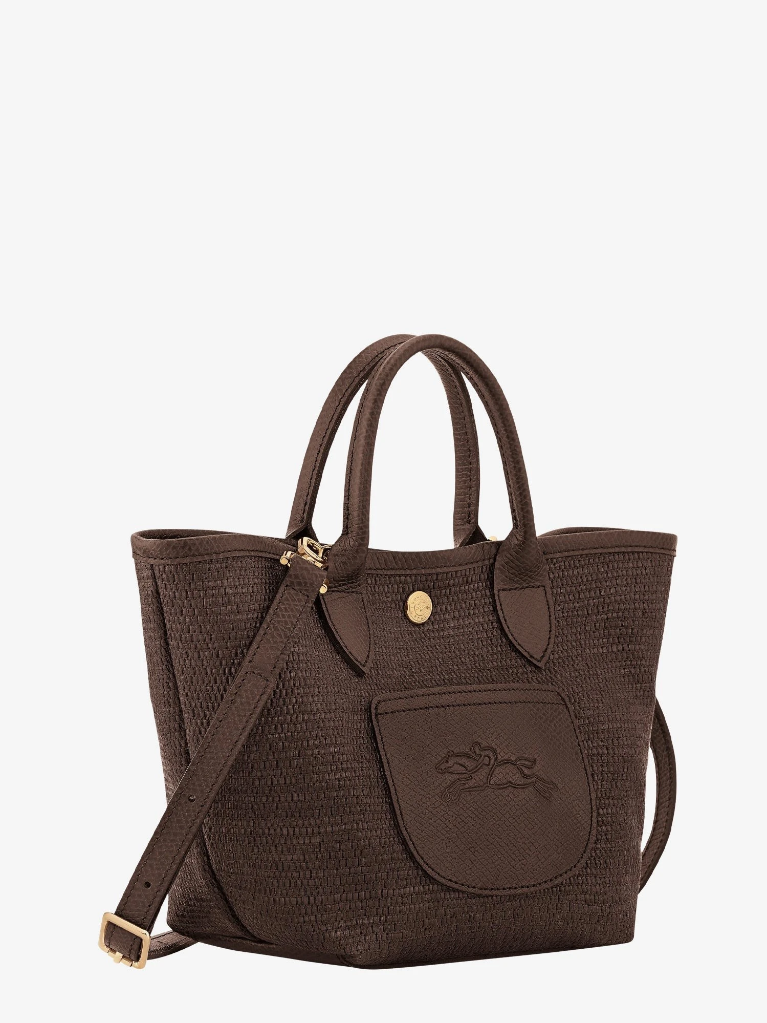 Le Panier Pliage XS raffia and leather crossbody bag.webp