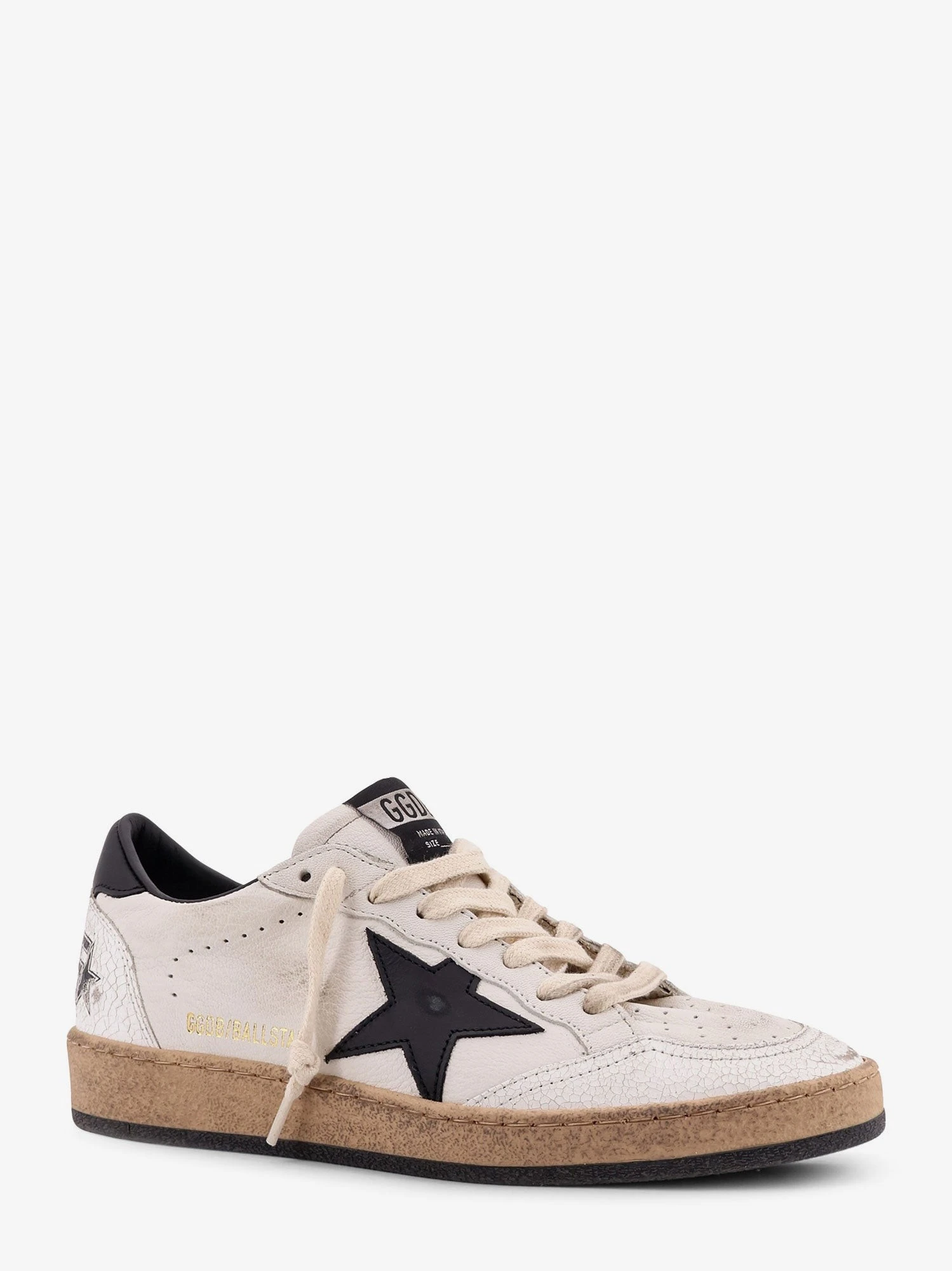 Ballstar leather sneakers with iconic side logo.webp