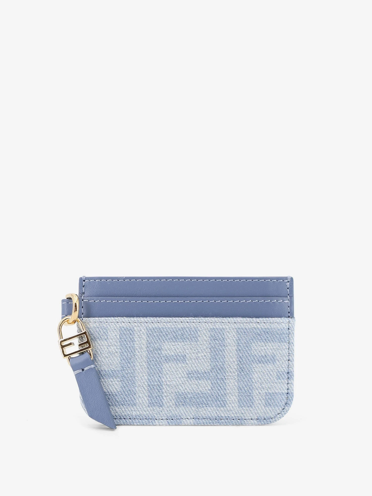 Denim Baguette Card Holder with FF Motif.webp
