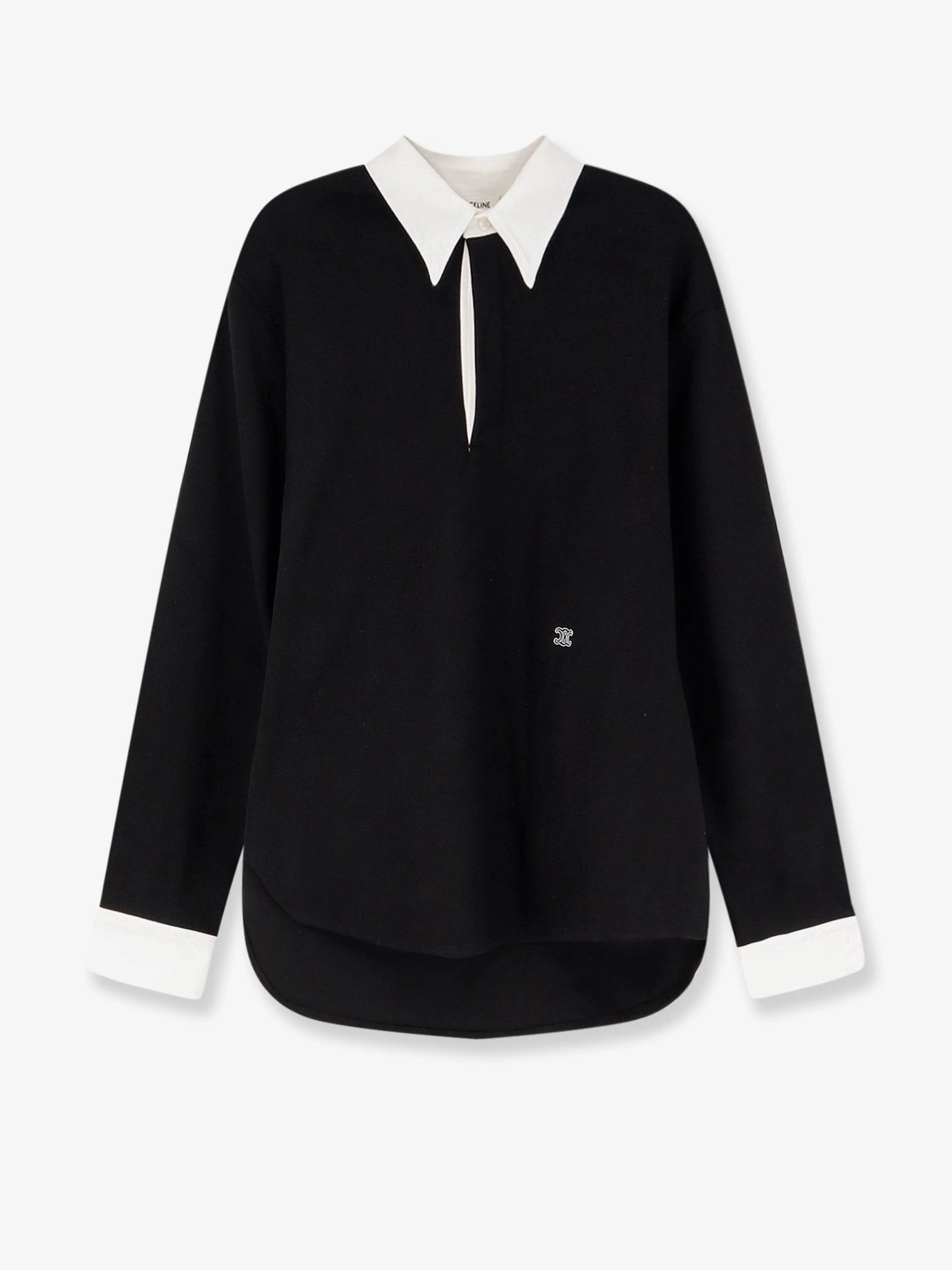 Cotton sweatshirt with Triomphe embroidery.webp