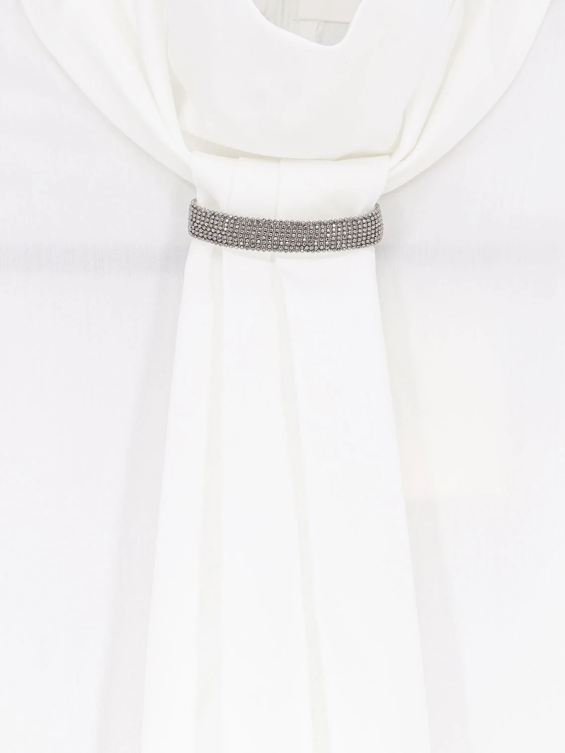 Cotton blend shirt with Monili detail.webp