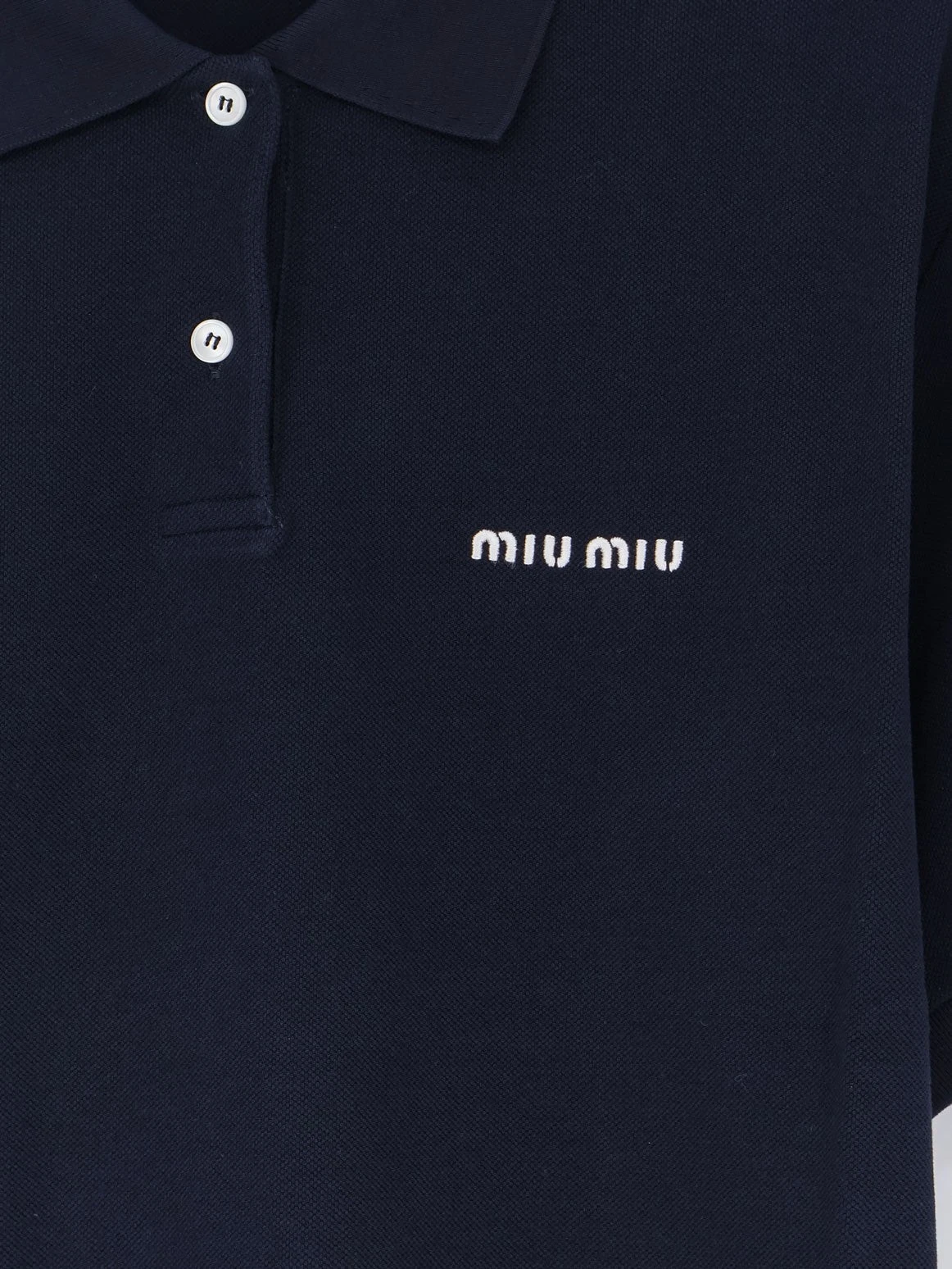 Cotton polo shirt with front embroidered logo.webp