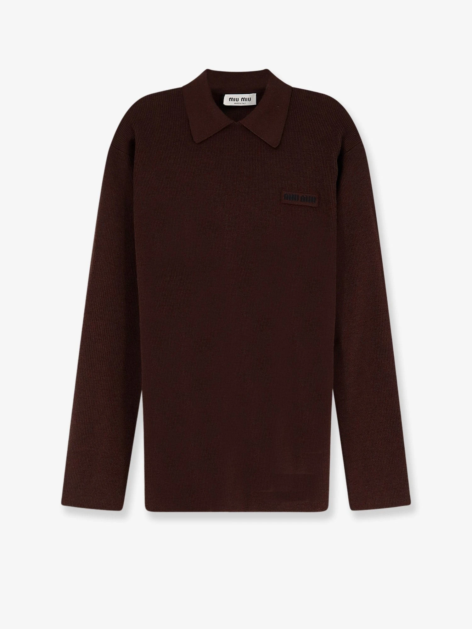 Wool polo shirt with embroidered logo on the front.webp