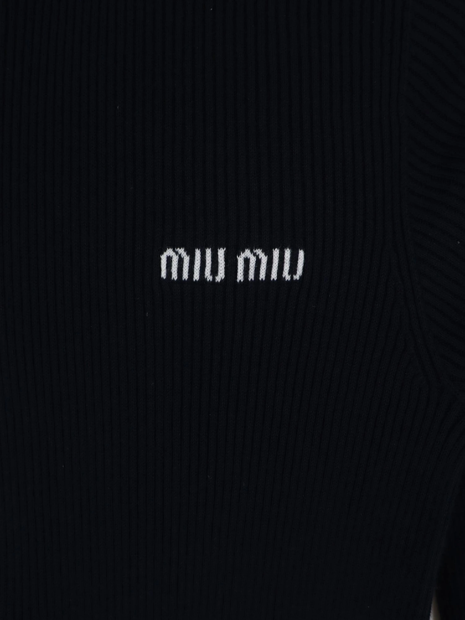 Cotton cardigan with front logo inlay
