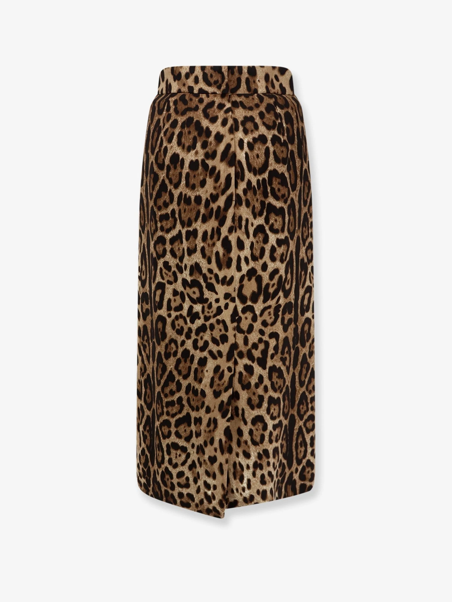Stretch viscose longuette skirt with animal print.webp