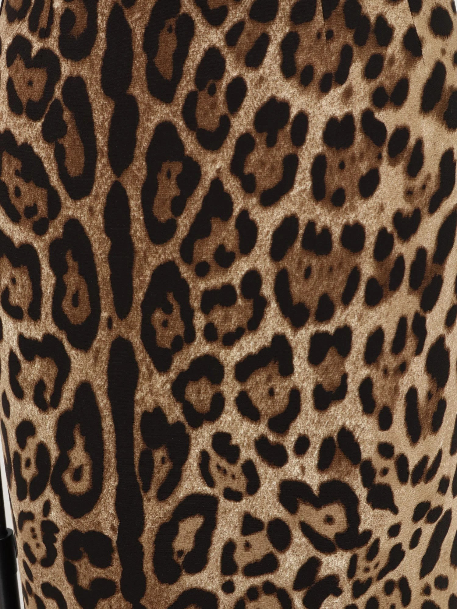 Stretch viscose longuette skirt with animal print.webp