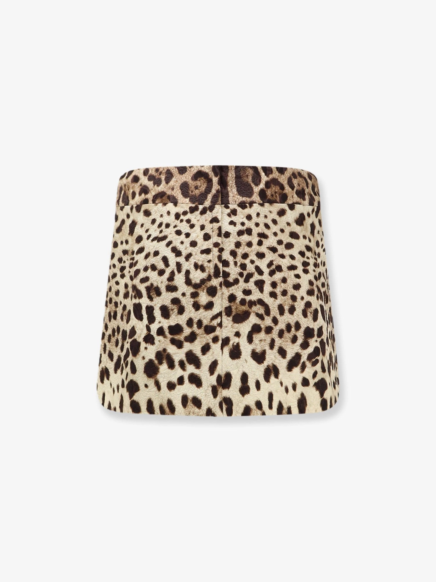 Cotton, silk and viscose mini skirt with animal motif.webp